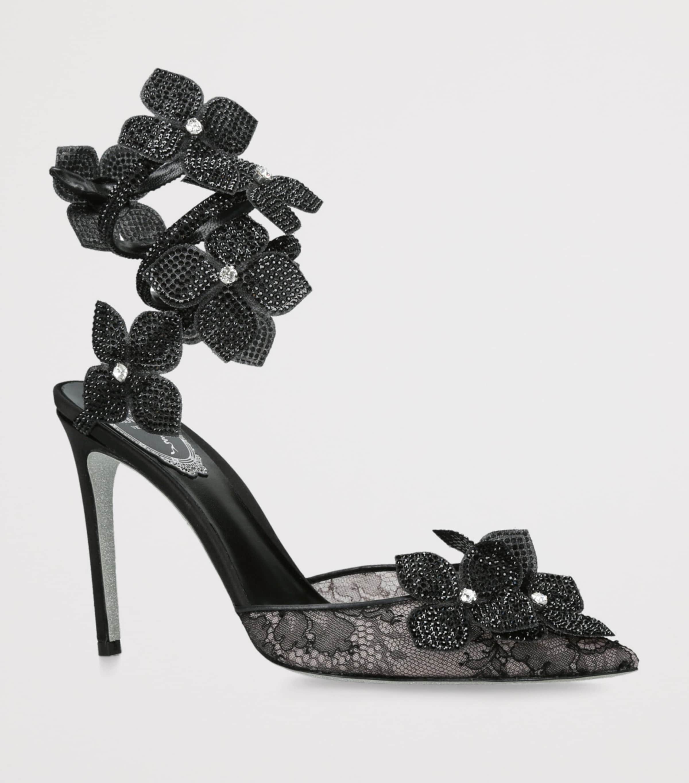 Embellished Floriane Pumps 105 BLACK Image 3