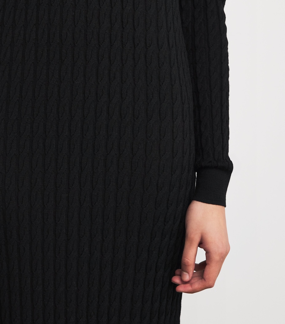 Wool Maxi Dress BLACK 001 Image 6