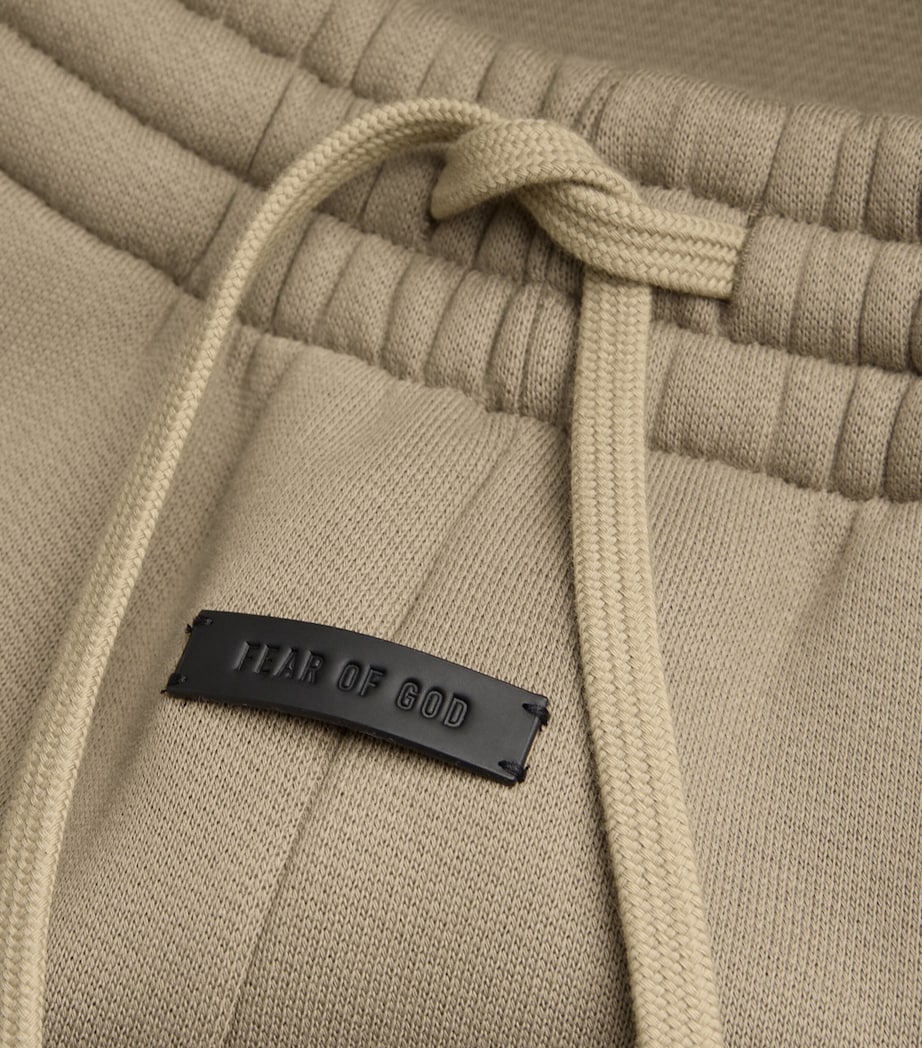 Fear Of God Mens Cotton-Blend Fleece Sweatshorts Dusty Beige Image 5