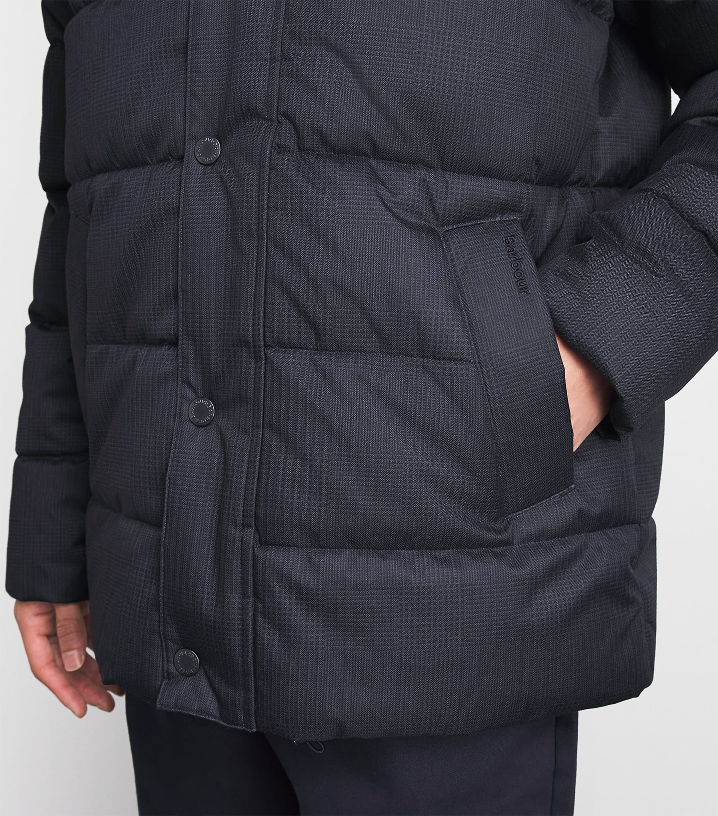 Barbour Mens Emble Puffer Jacket Dark Navy Image 3