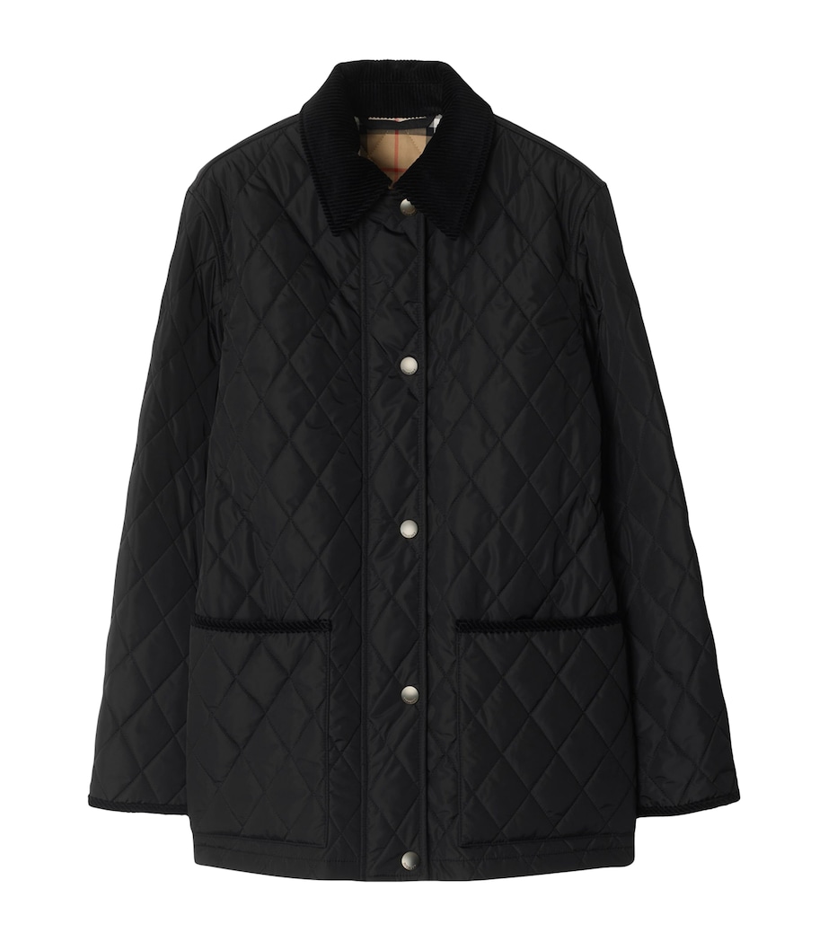Quilted Barn Jacket BLACK/SAND IP CHECK Image 1