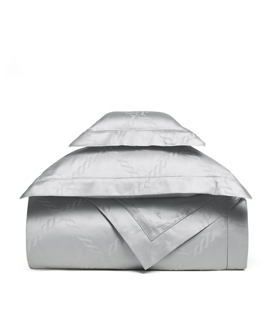 Pratesi Ori Treccia Super King Duvet Cover (260cm x 220cm) Sterling Image 1