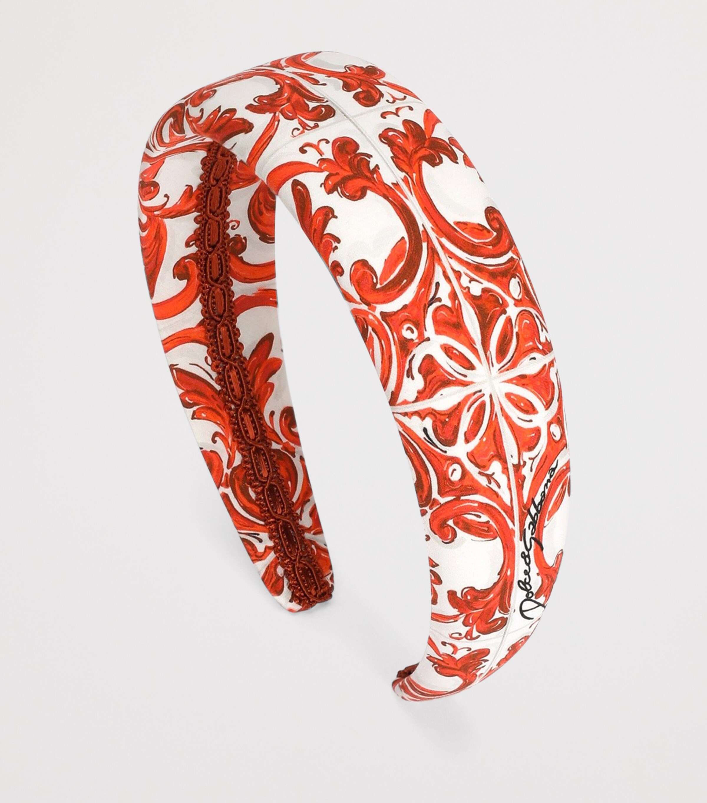 Dolce&Gabbana Kids Majolica Print Hairband Maiolica Ar Image 3
