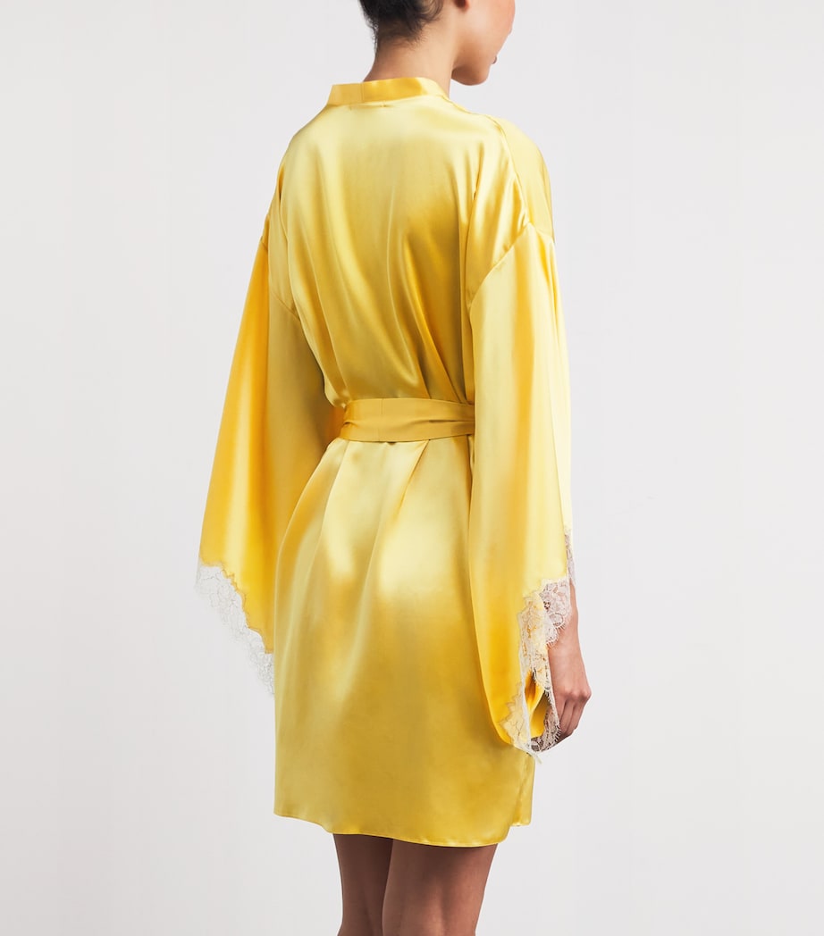 Gilda & Pearl Womens Silk Secret Garden Robe (Small/Medium) Sunlit Bloom Image 4
