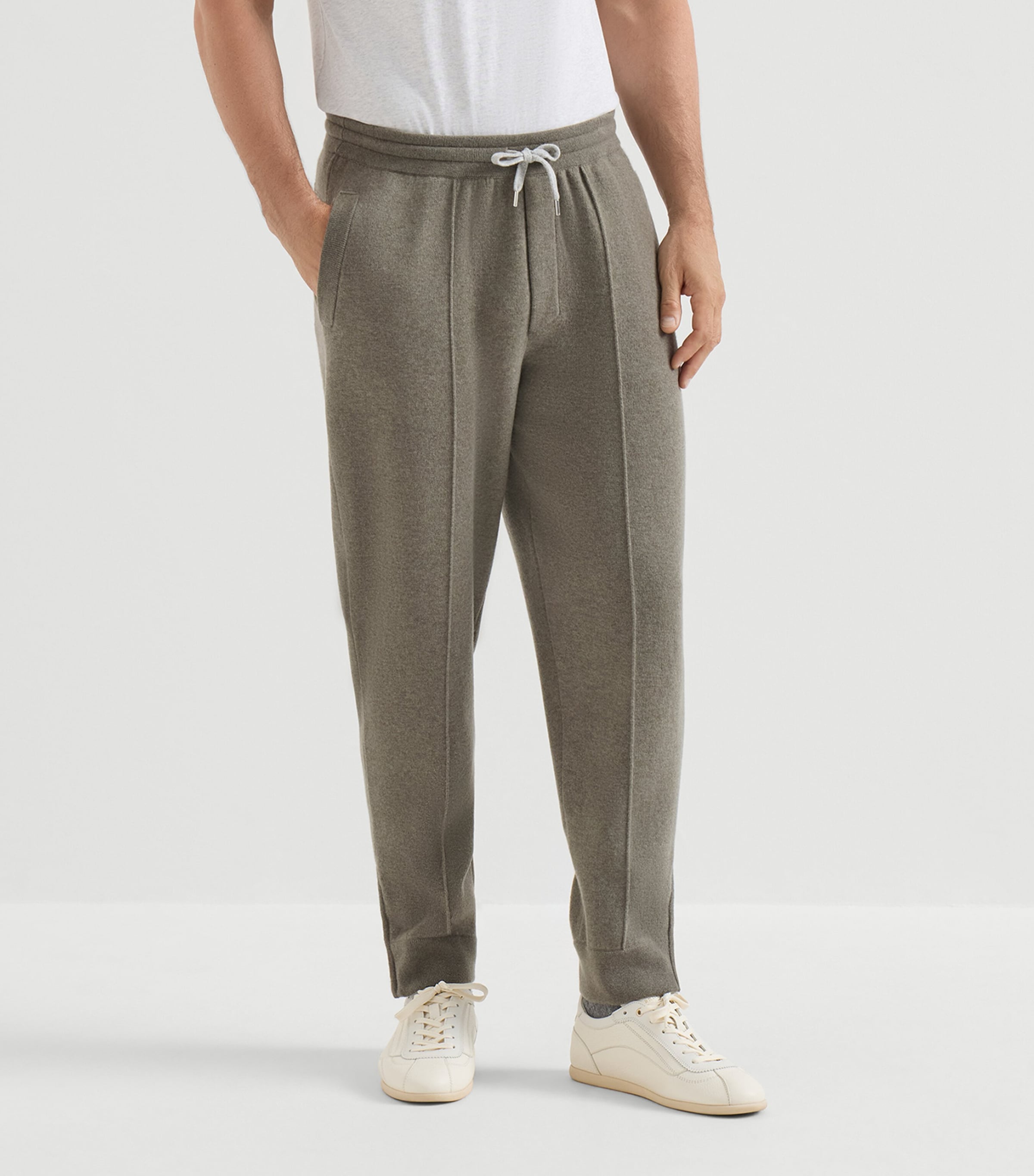 Brunello Cucinelli Mens Cashmere-Blend Double-Knit Sweatpants Image 2