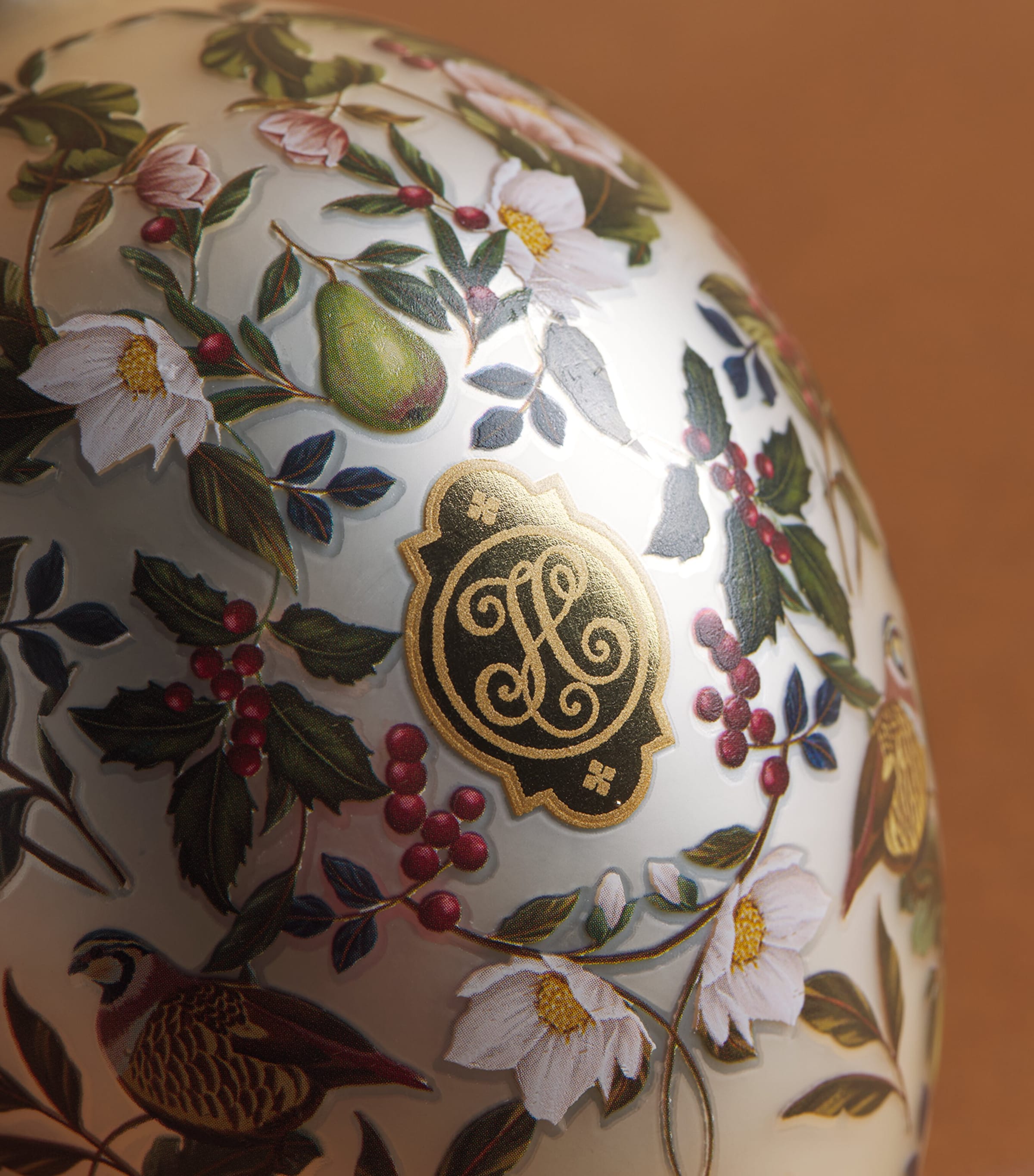 Harrods Partridge Print Egg Tree Decoration Image 2