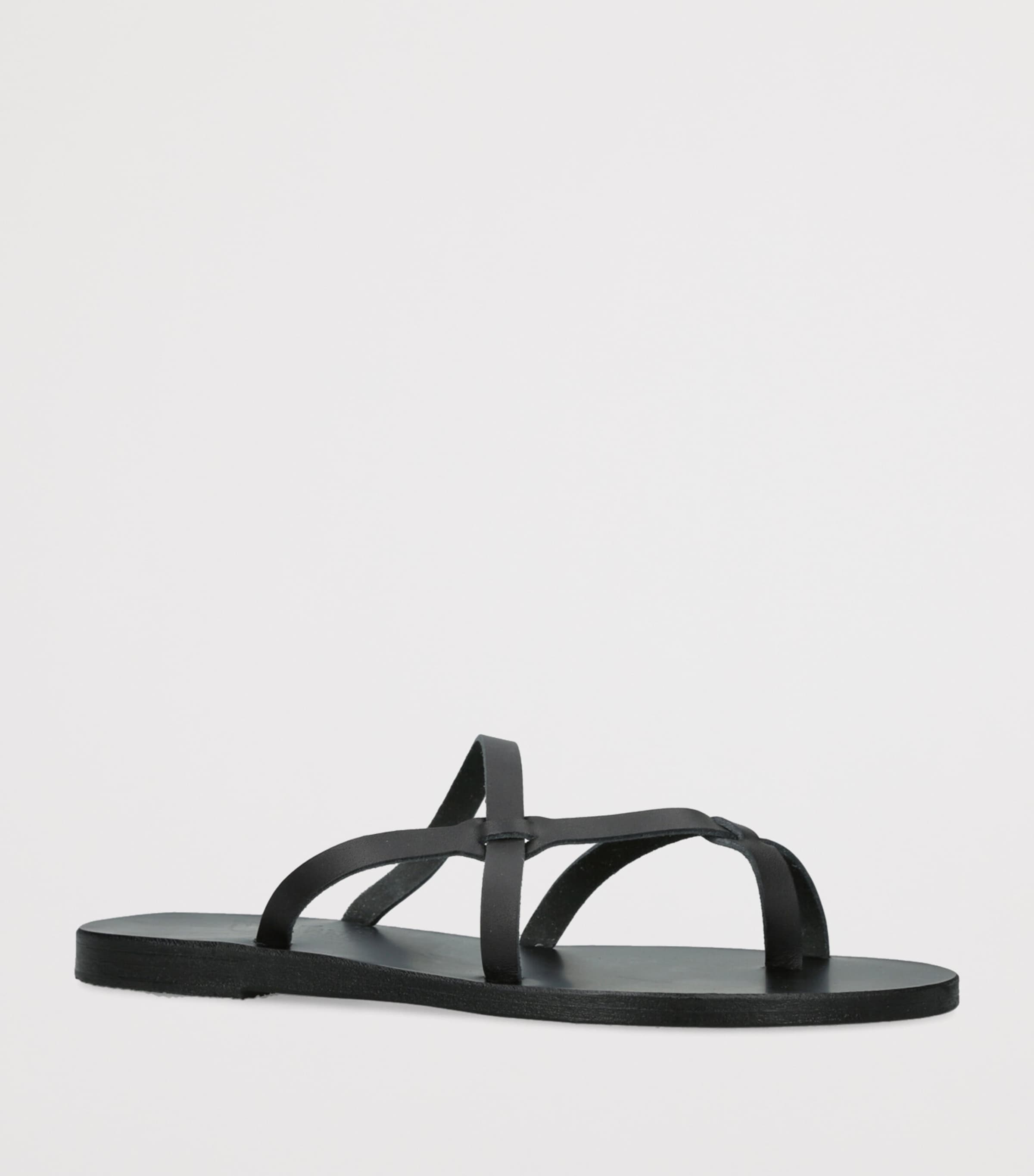 Leather Armos Sandals BLACK Image 3
