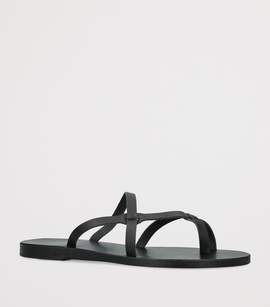 Leather Armos Sandals BLACK Image 3