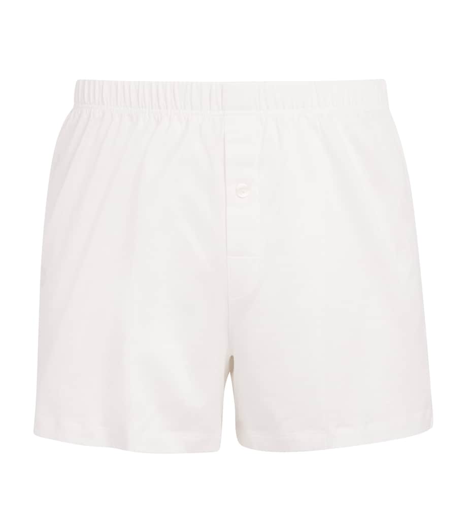 Cotton Boxer Shorts 101 WHITE Image 1