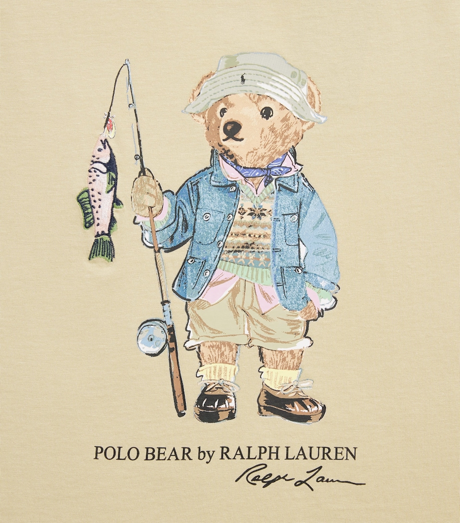 Ralph Lauren Kids Cotton Polo Bear T-Shirt (2-7 Years) Tallow Cream Image 3