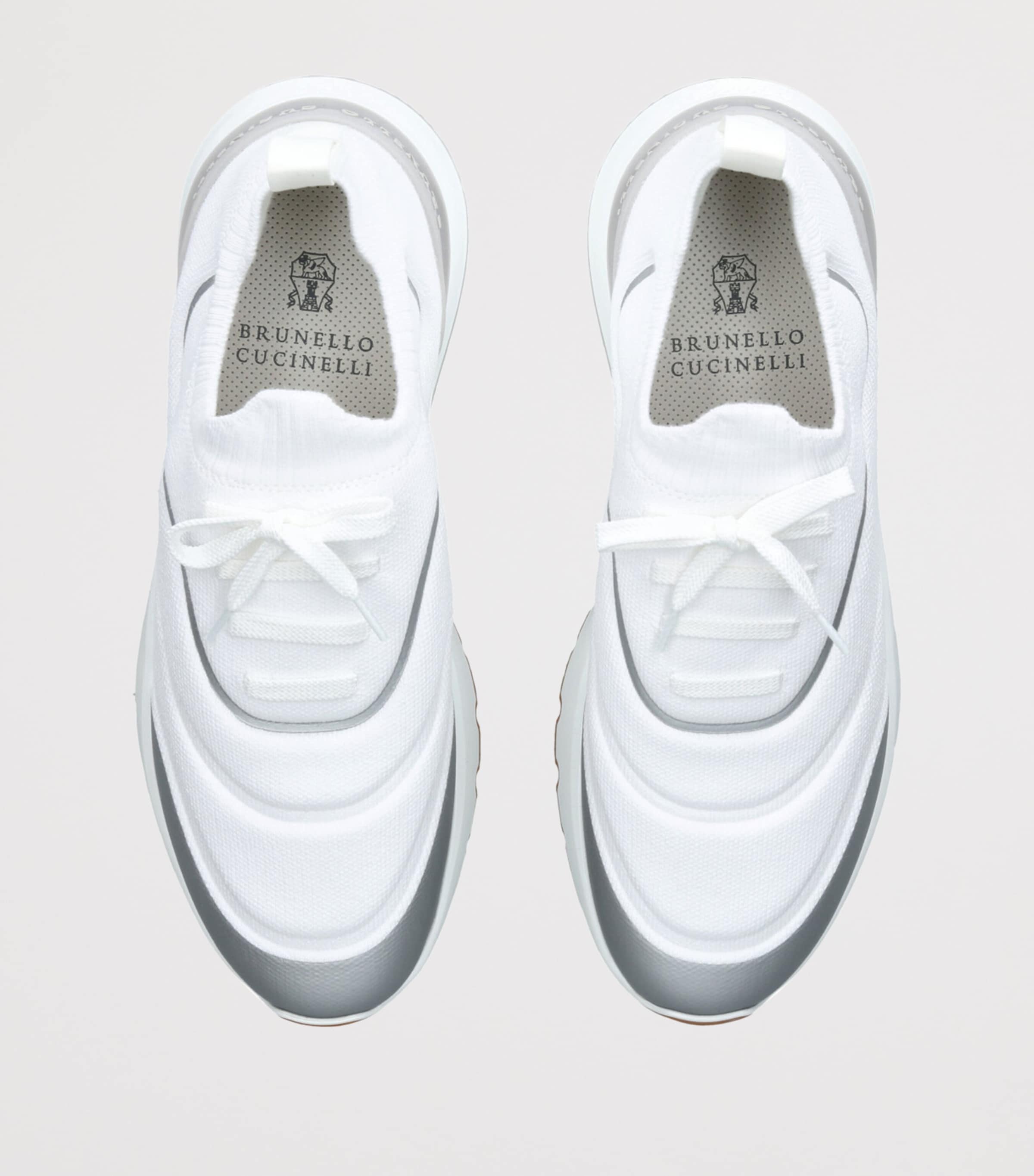 Knitted Sportiv Sneakers WHITE Image 4