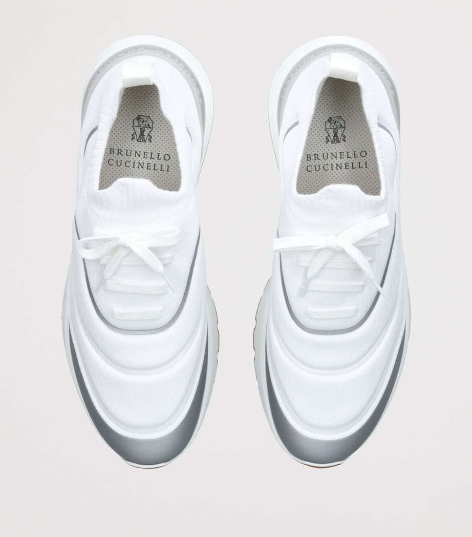 Knitted Sportiv Sneakers WHITE Image 4