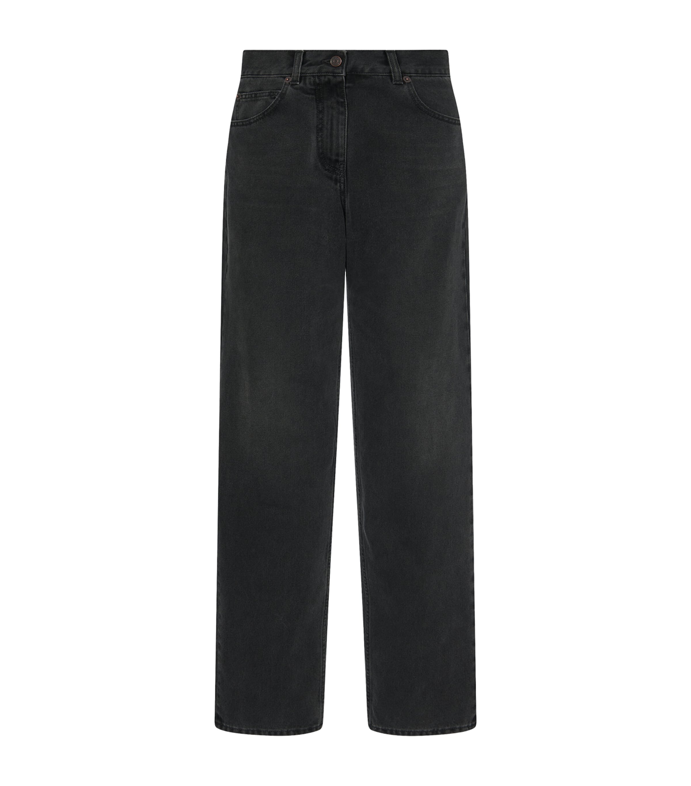 The Row Clair High-rise Straight Jeans In Black