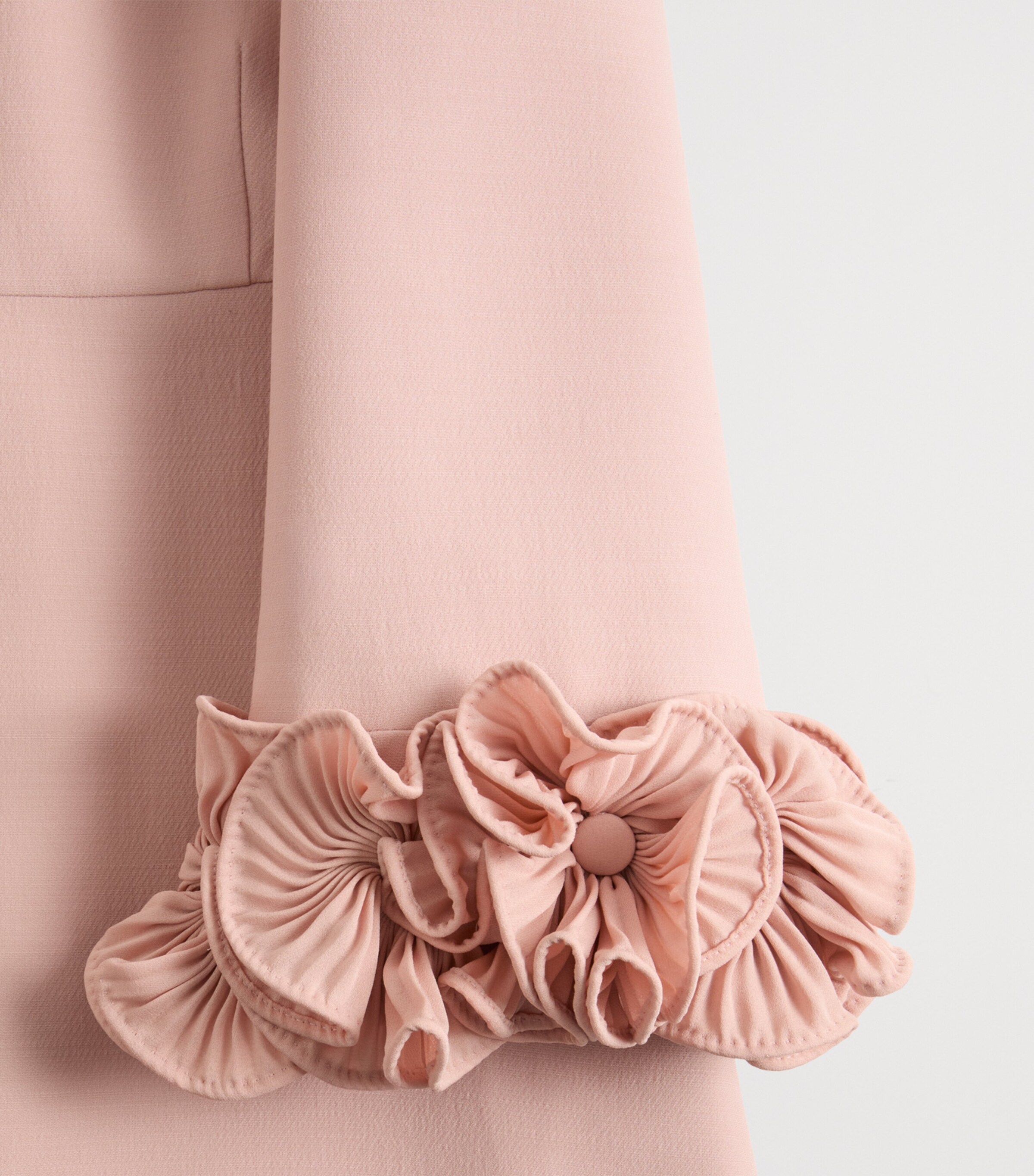 Valentino Pink Wool-Silk Floral-Sleeve Midi Dress | Harrods US