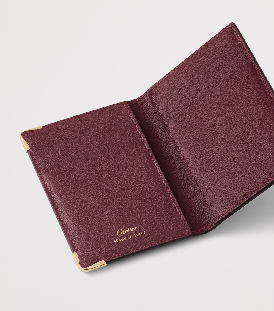 Leather Must de Cartier Card Holder BURGANDY Image 3