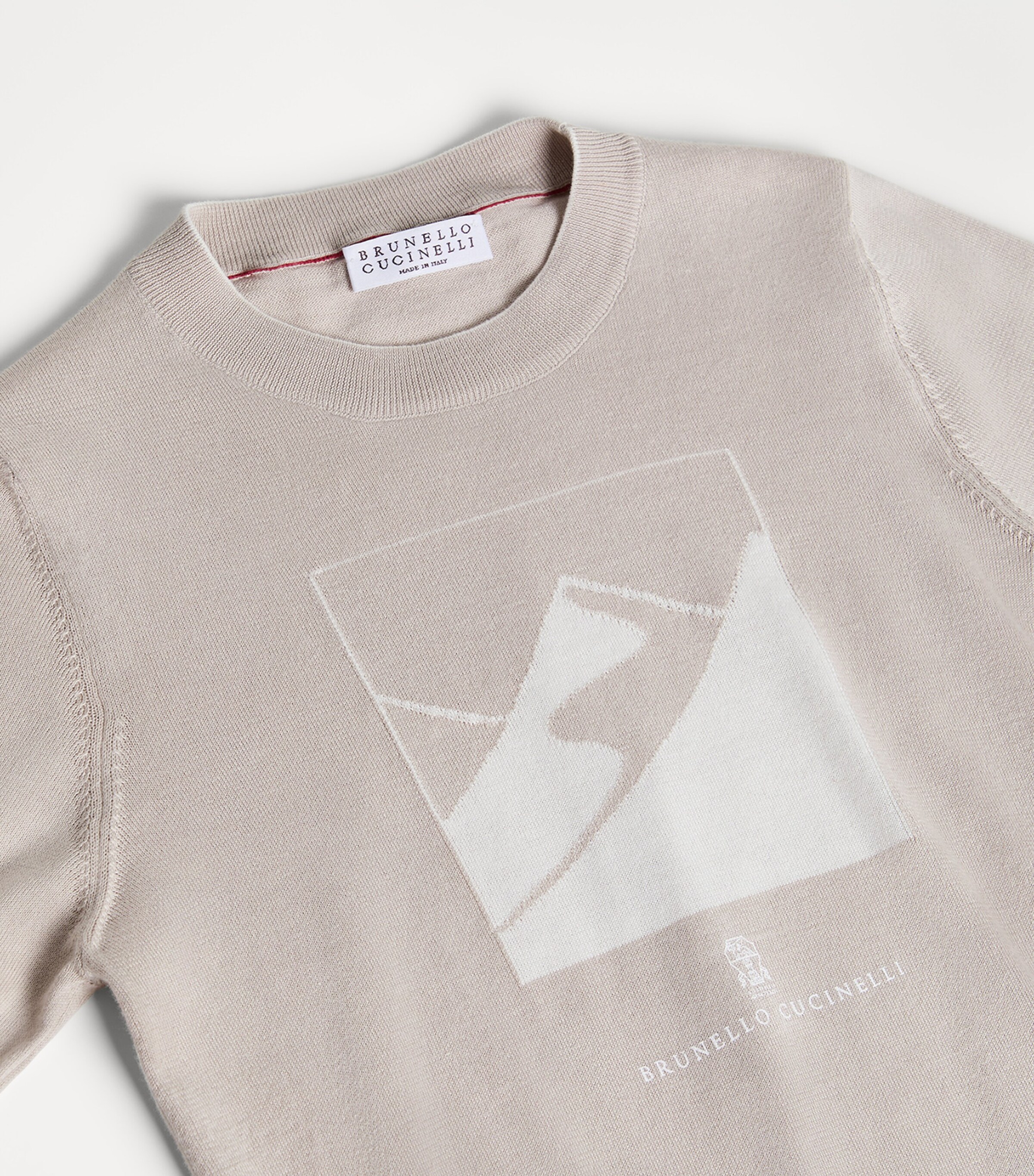 Brunello Cucinelli Kids Cotton Jacquard T-Shirt (4-6 Years) Image 3