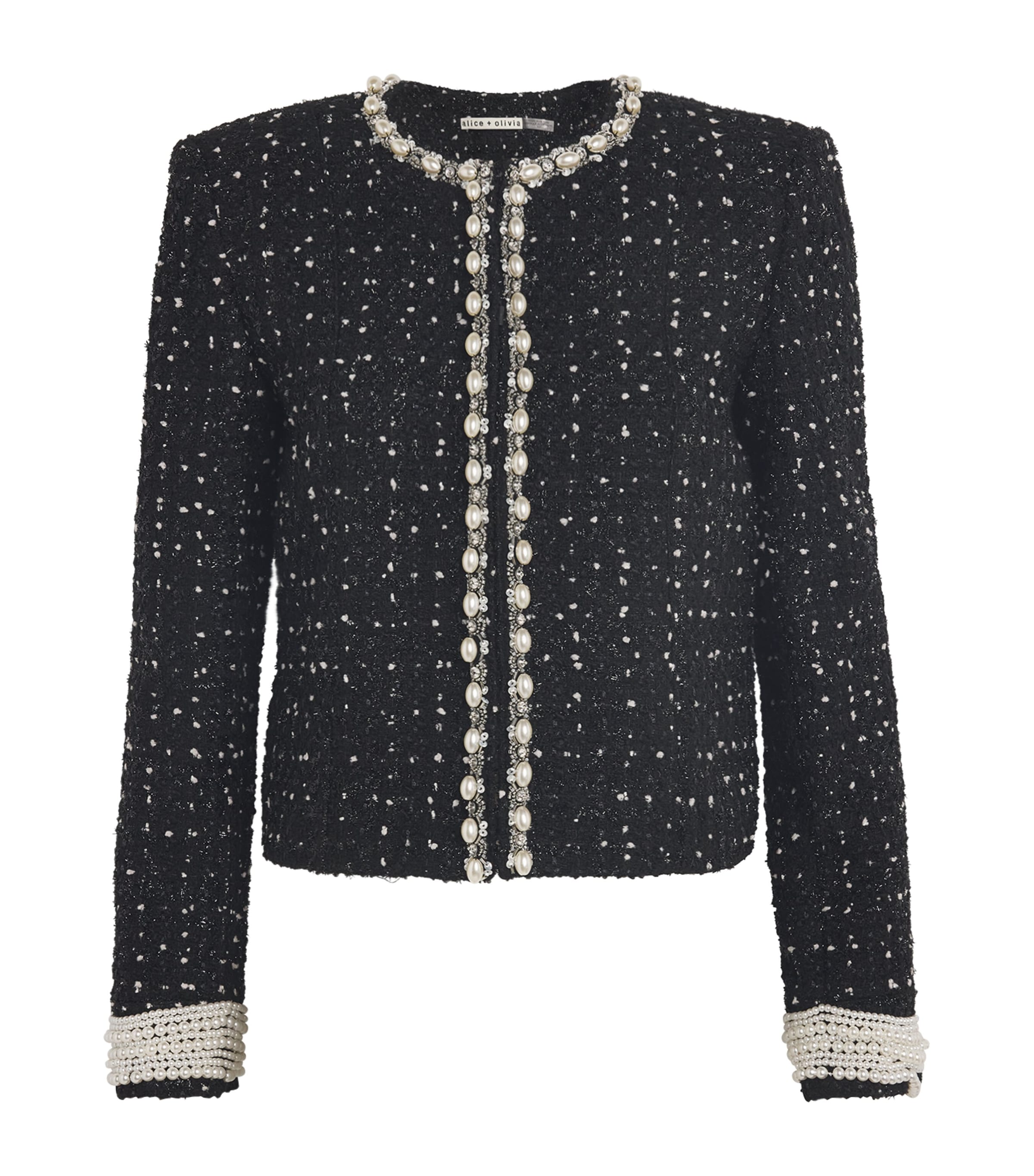 Alice And Olivia Embellished Dorian Jacket In Black