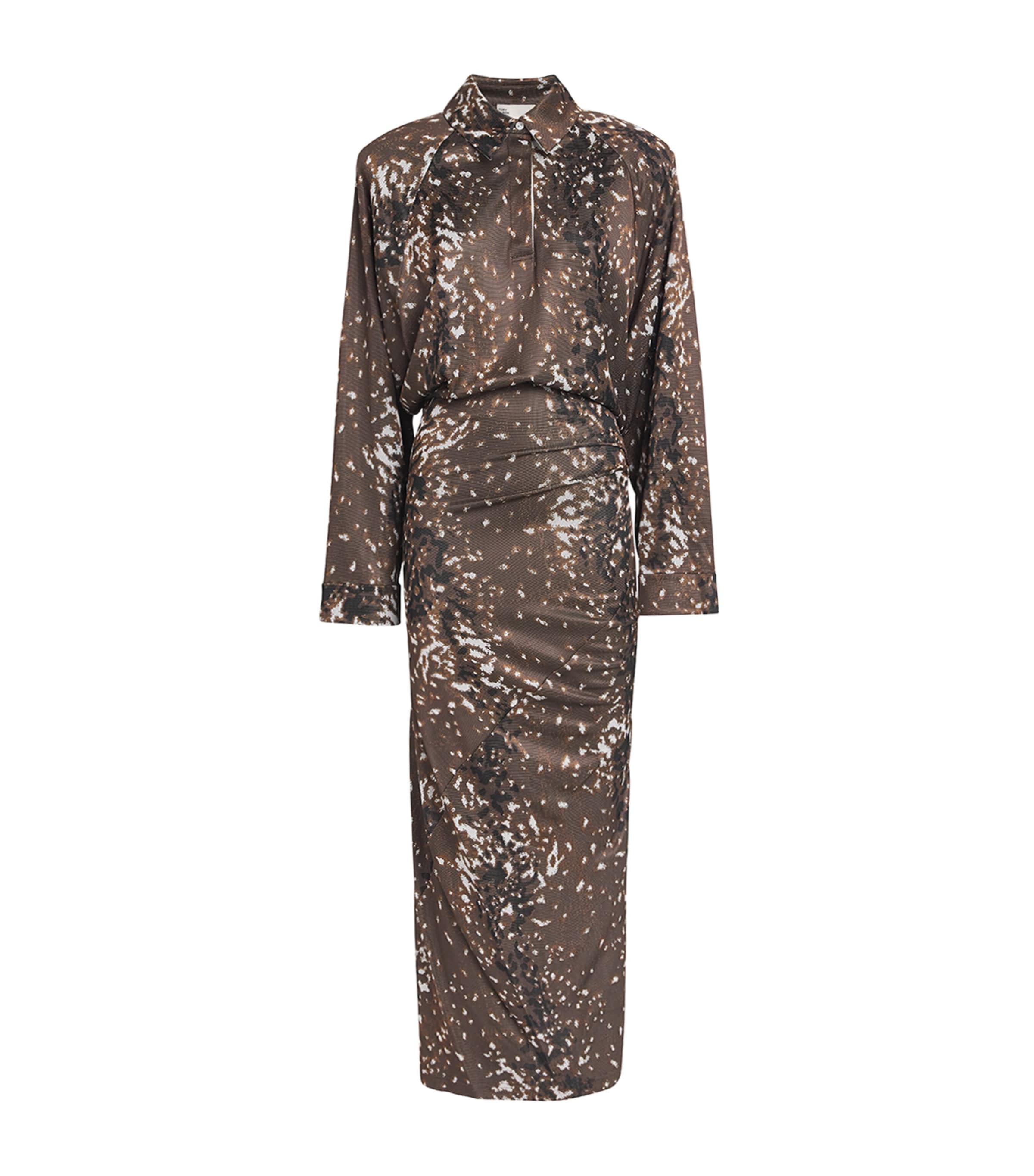 Tory Burch Fawn Print Maxi Dress In Brown