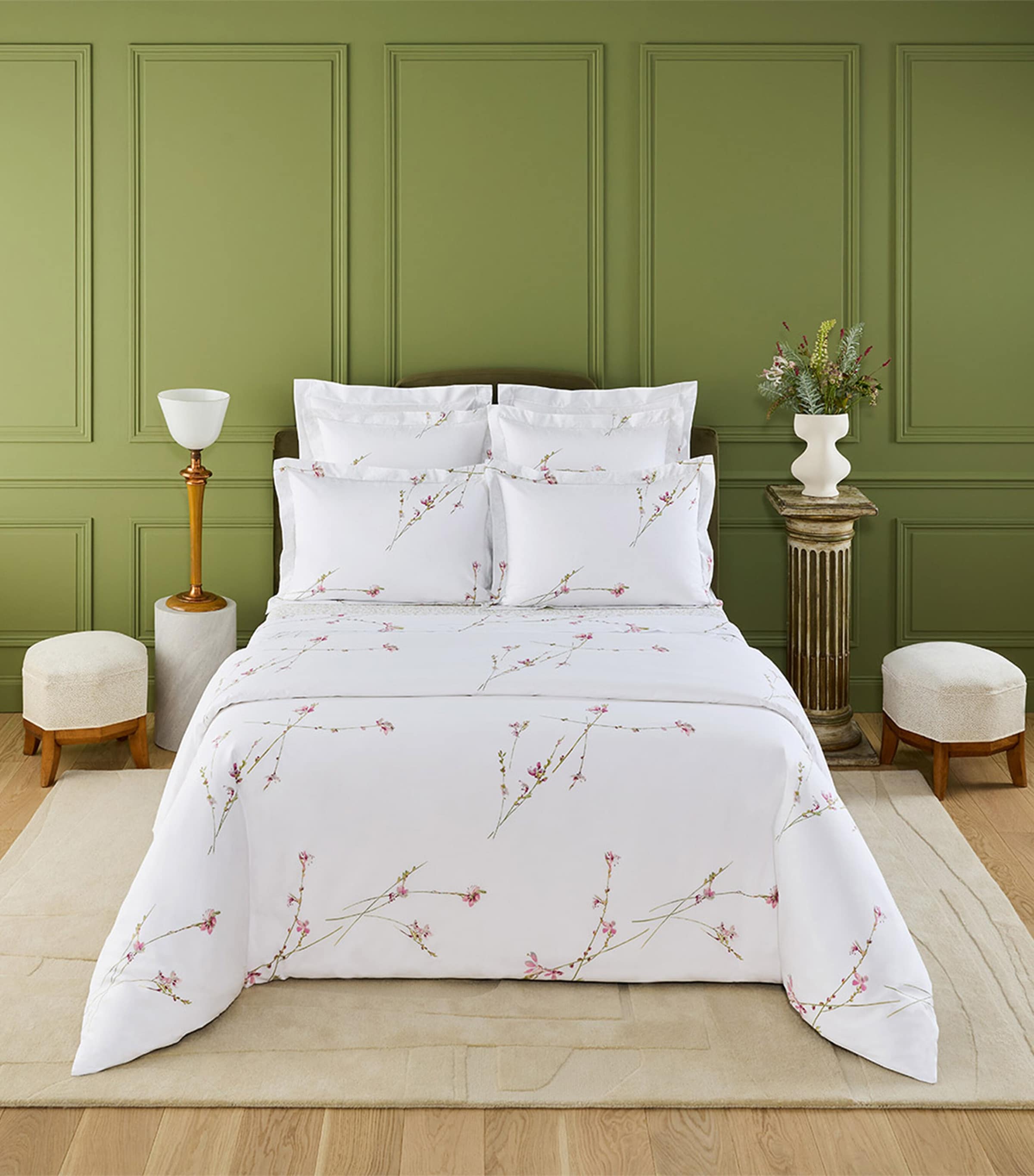Yves Delorme Gaura King Fitted Sheet (150cm x 200cm) Multicoloured Image 1