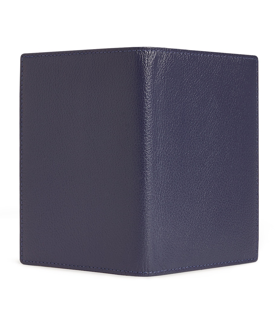 Leather Capra Passport Case MARINE BLUE Image 2