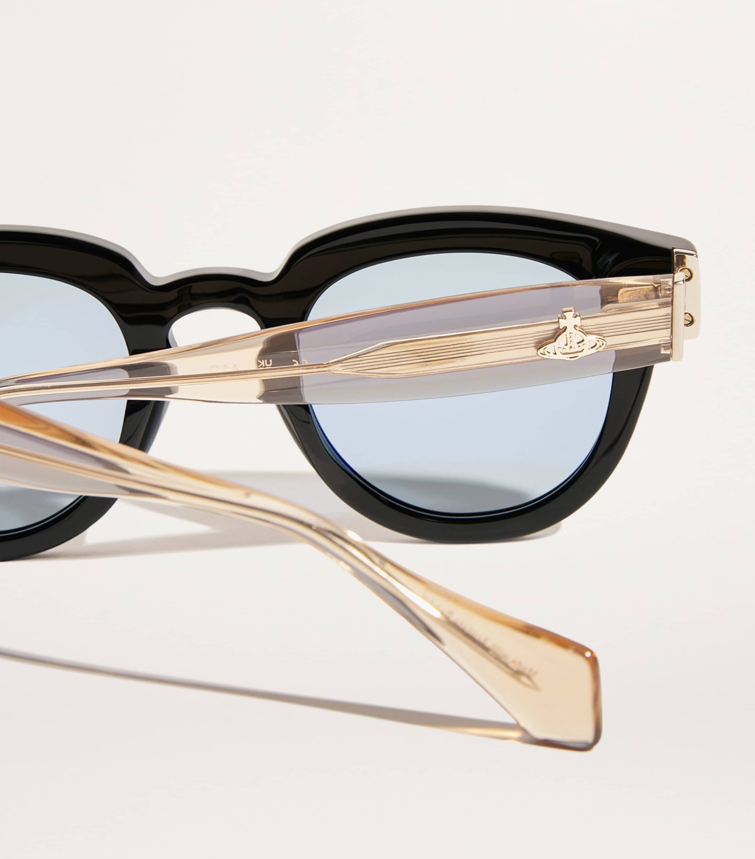 Acetate Wayfarer Sunglasses GLOSS SOLID BLACK Image 5