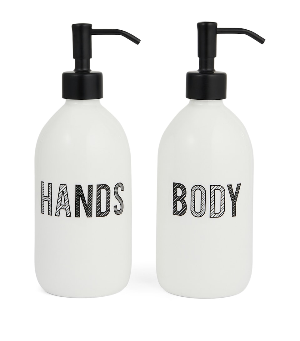 Anya Hindmarch Bone China Hand and Body Wash Dispenser Set White