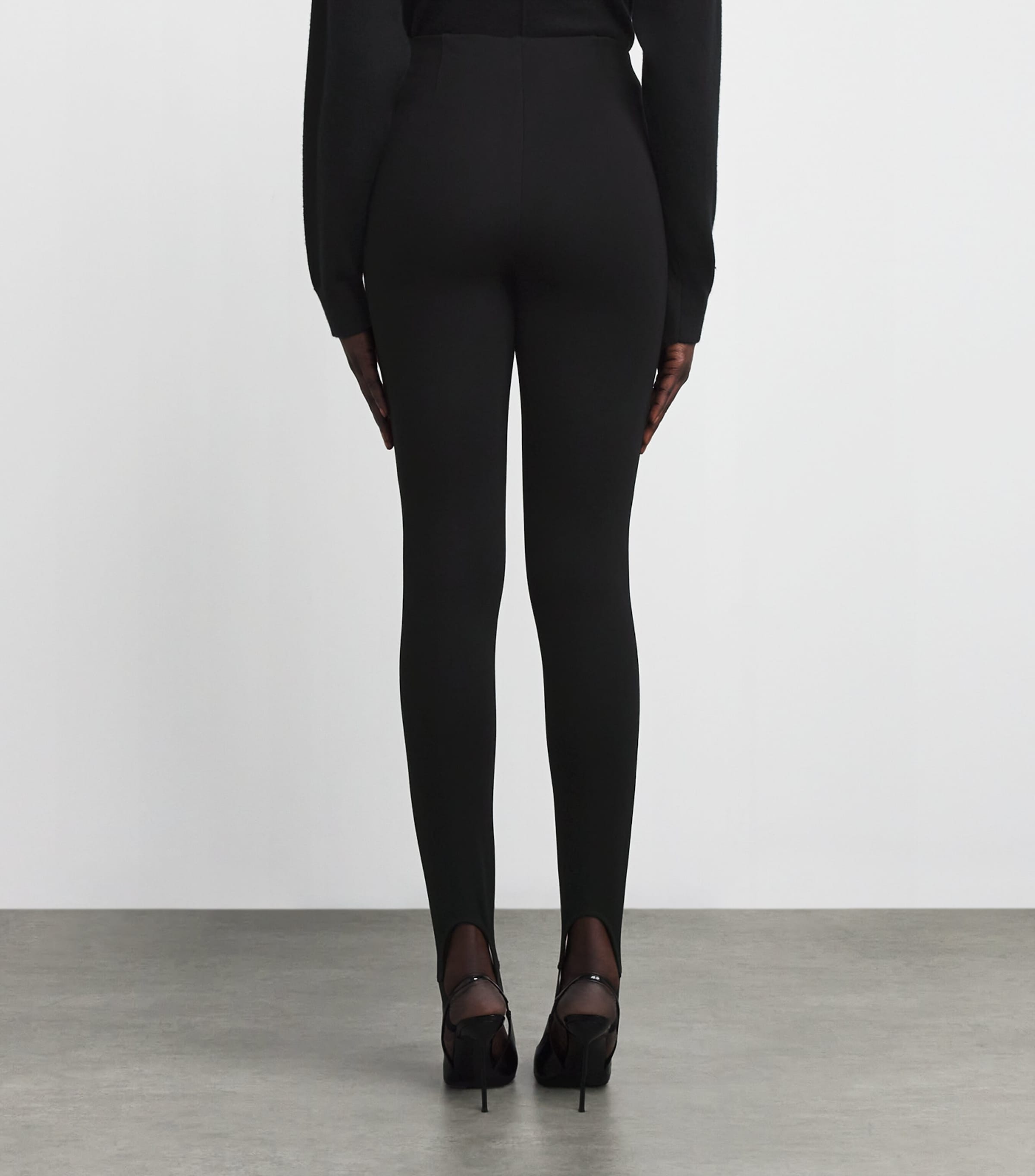 High-Waist Stirrup Leggings OBSIDIAN Image 4