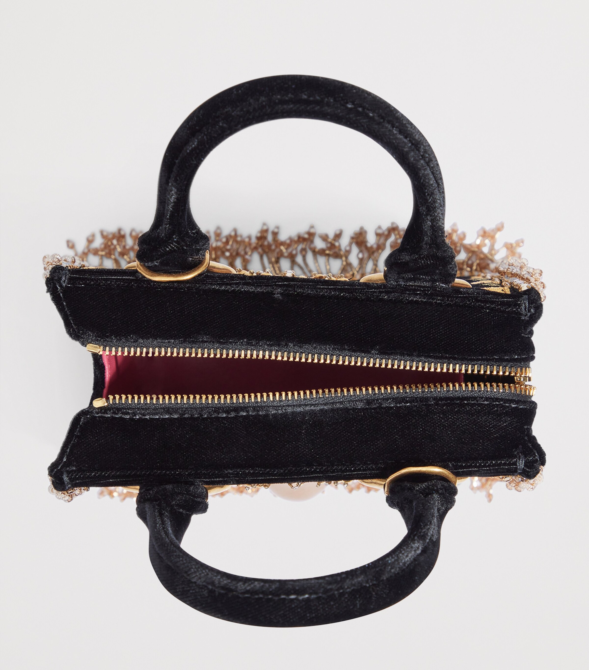 Mini Velvet Face Top-Handle Bag 999 BLACK Image 5