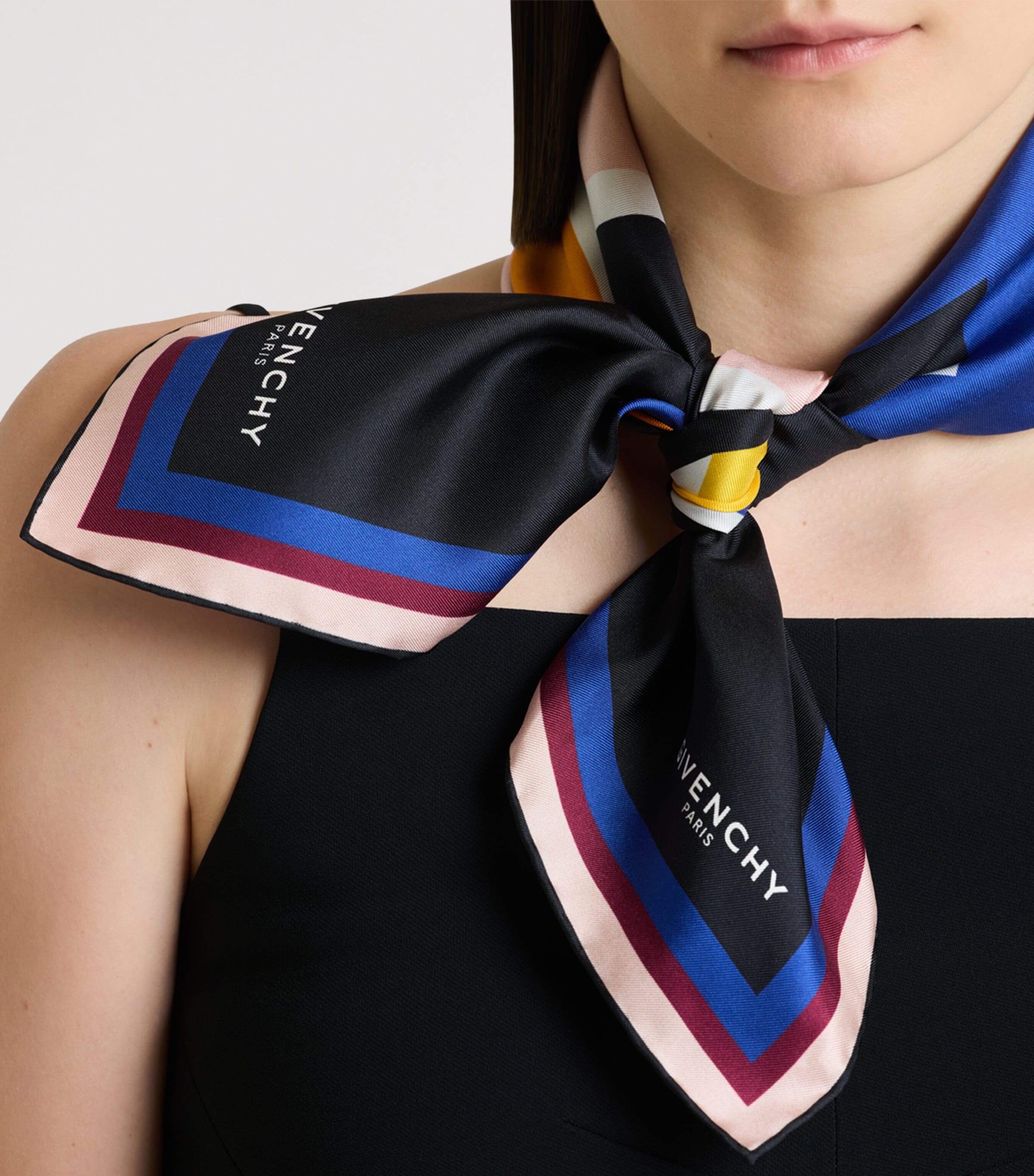 Givenchy Silk Logo Print Scarf Image 4