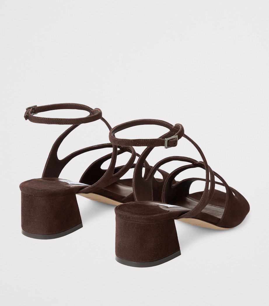 Azilia 45 Suede Heeled Sandals CHOCOLATE Image 3