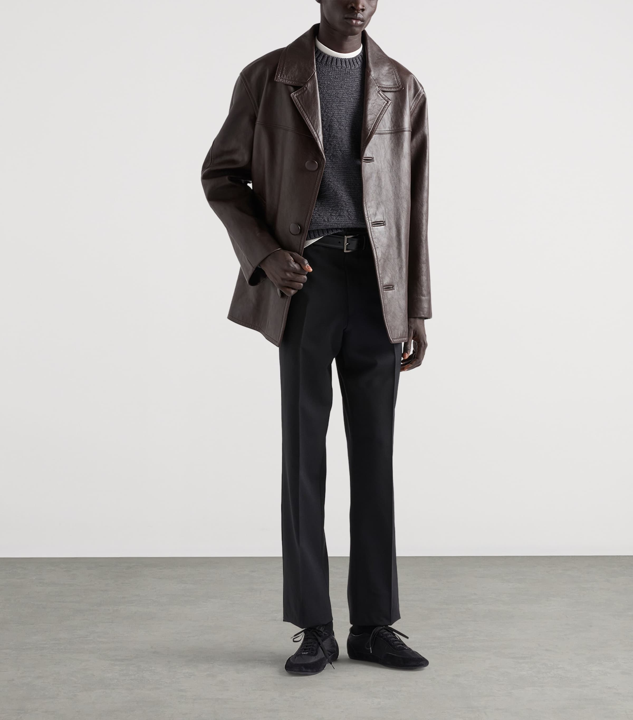 Prada Mens Wool Sweater Grey Image 2