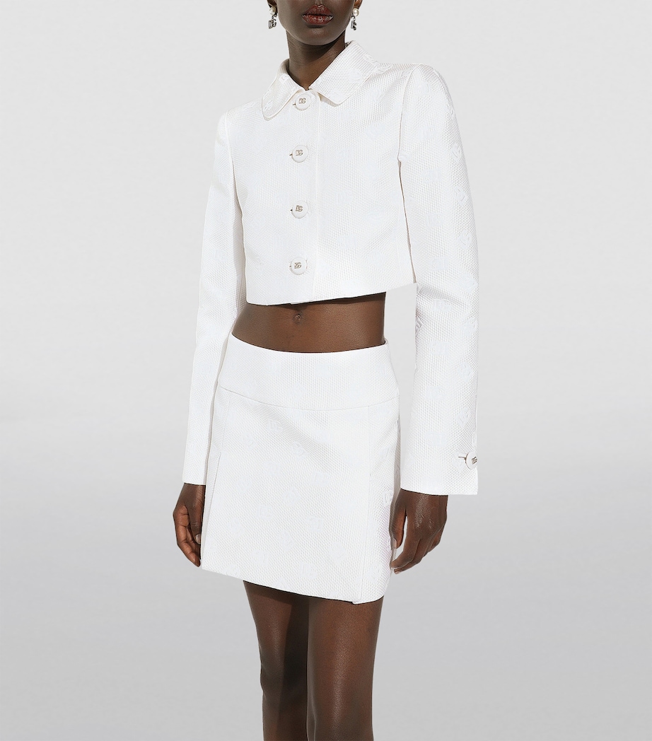 Cropped DG Logo Jacket W0001-NATURAL WHITE Image 3