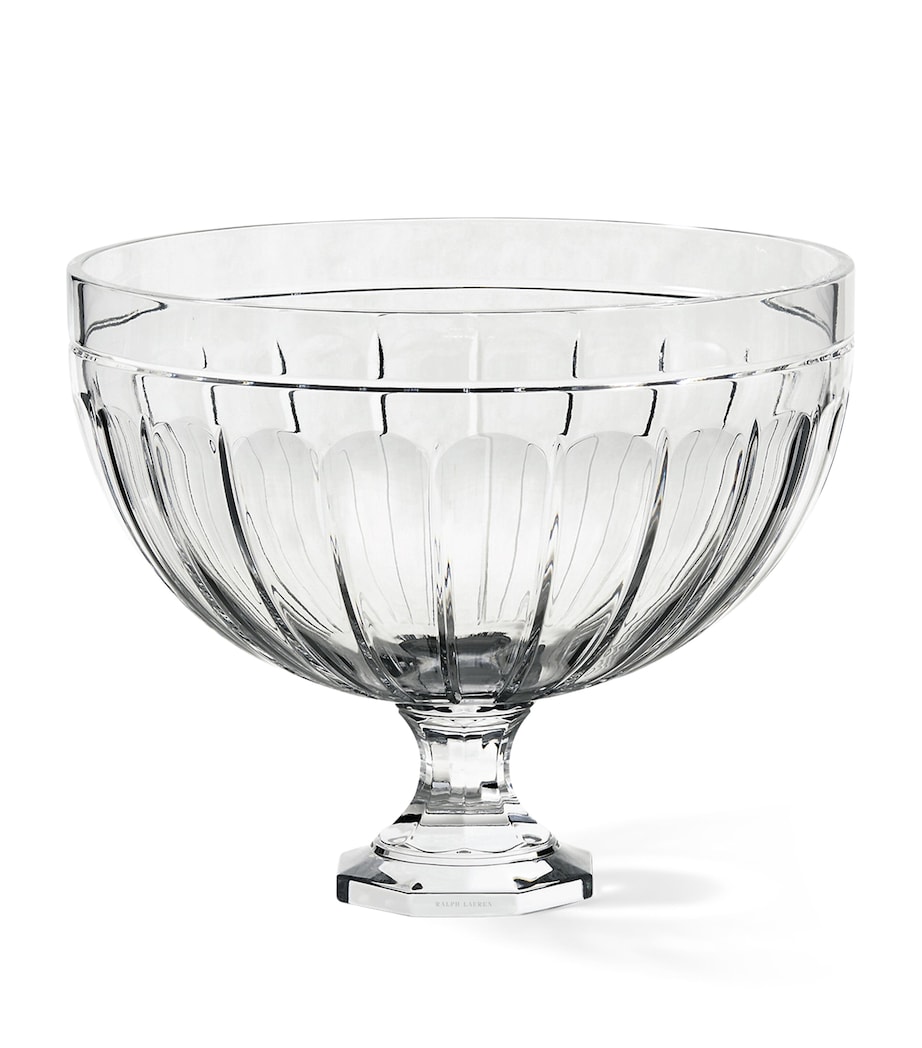 Crystal Glass Coraline Centrepiece Bowl (35cm) CLEAR GLASS Image 1