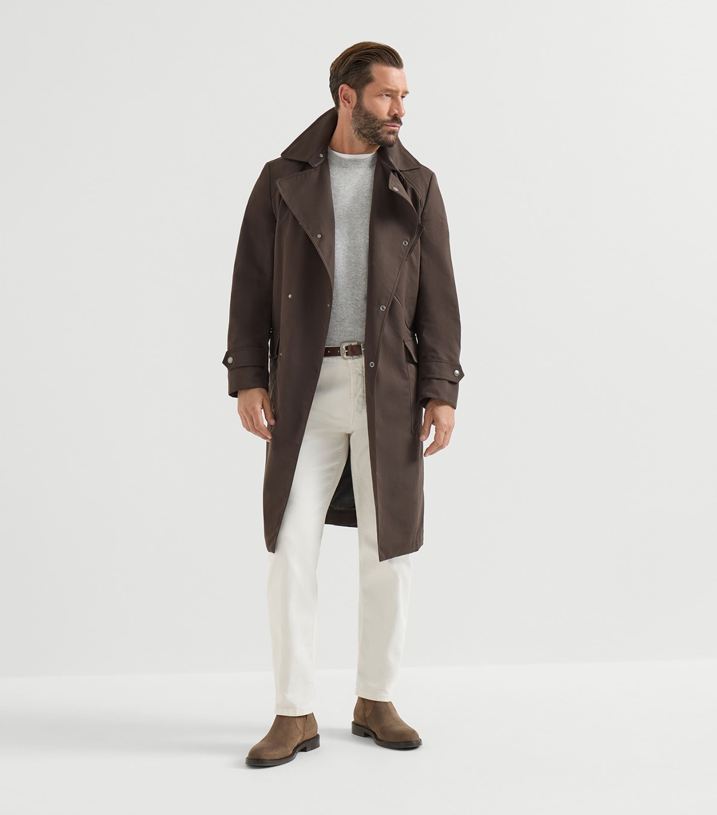 Brunello Cucinelli Mens Cashmere Crew-Neck Sweatshirt Image 2