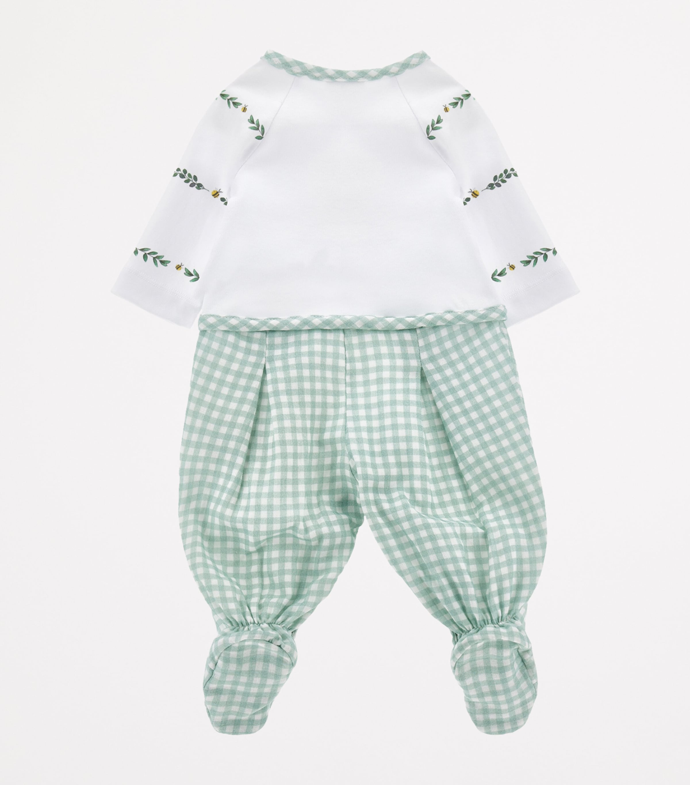 Gingham and Duck Print All-In-One (1-9 Months) BIANCO+MULTICOLOR Image 2