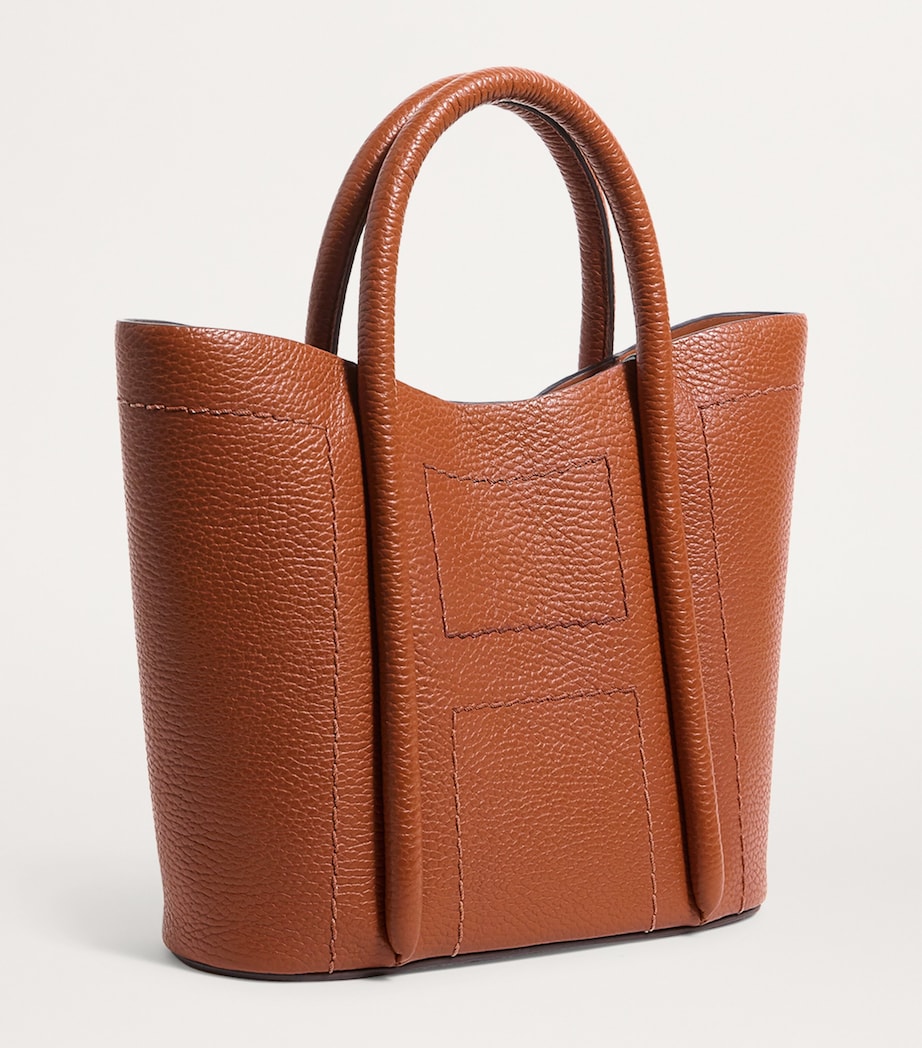 Grab Leather Rope Tote Bag TAN Image 3