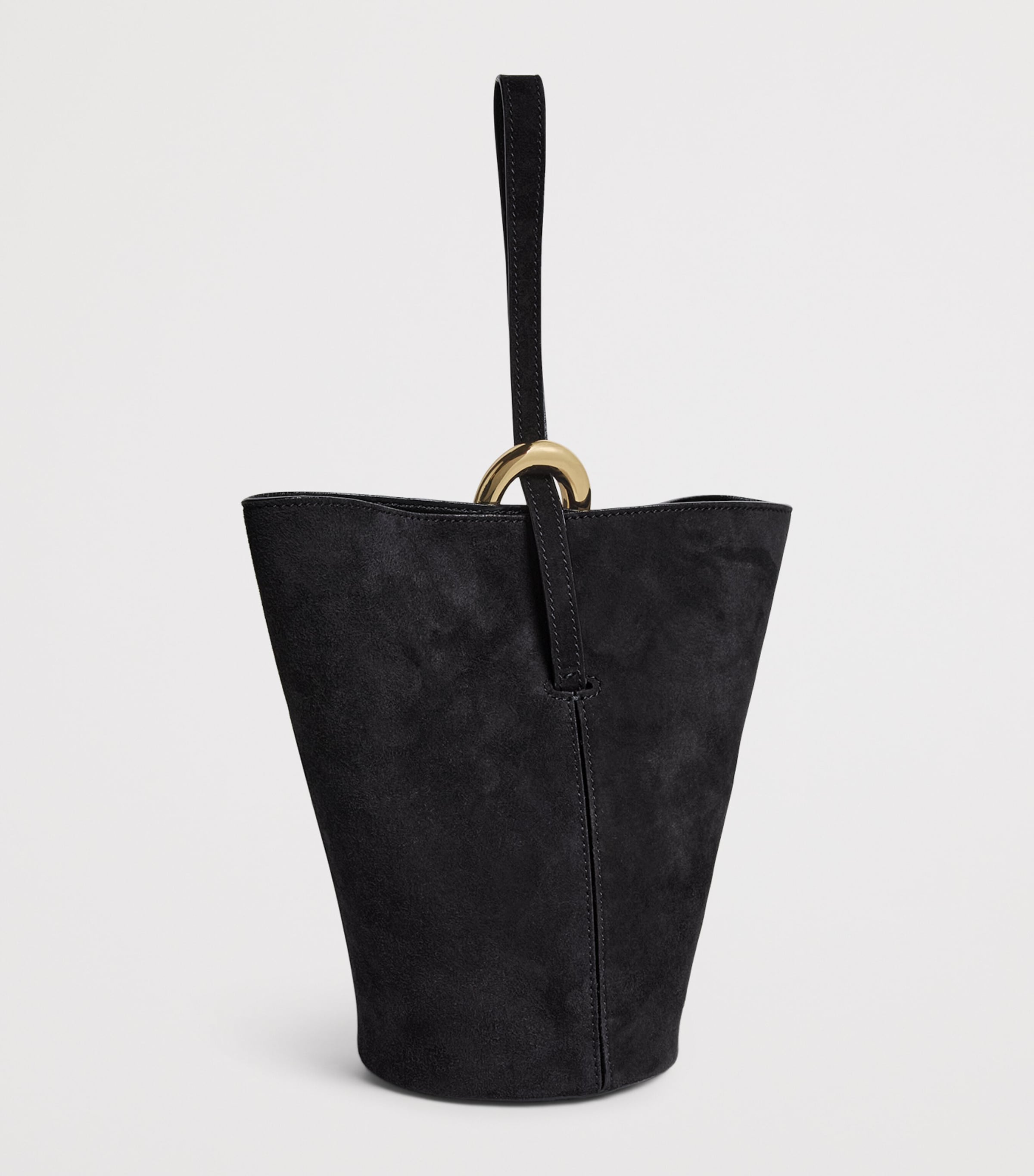 Small Suede Eden Treasures Bucket Bag BLACK Image 2