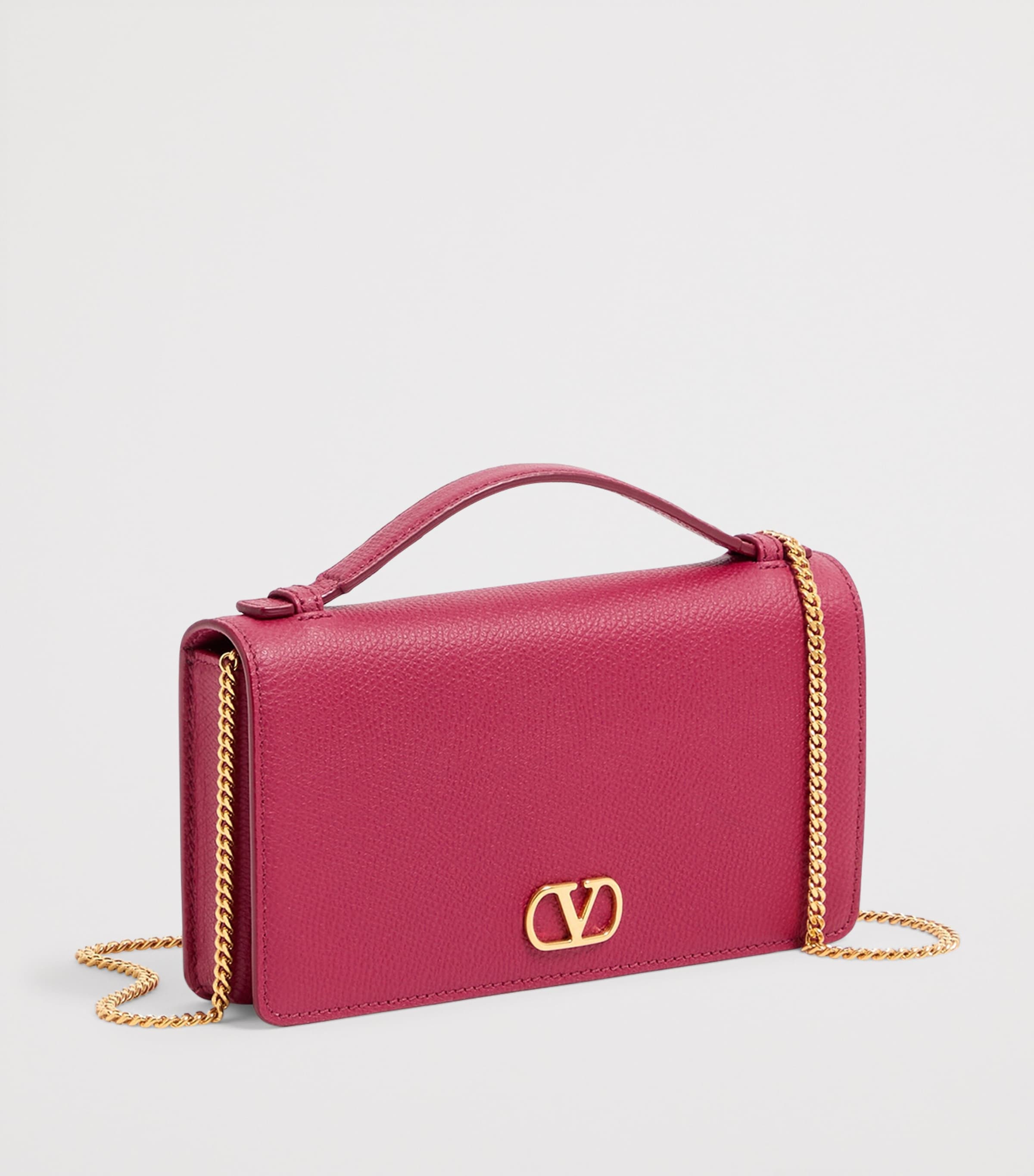 Valentino Garavani Leather Vlogo Signature Chain Wallet Image 2