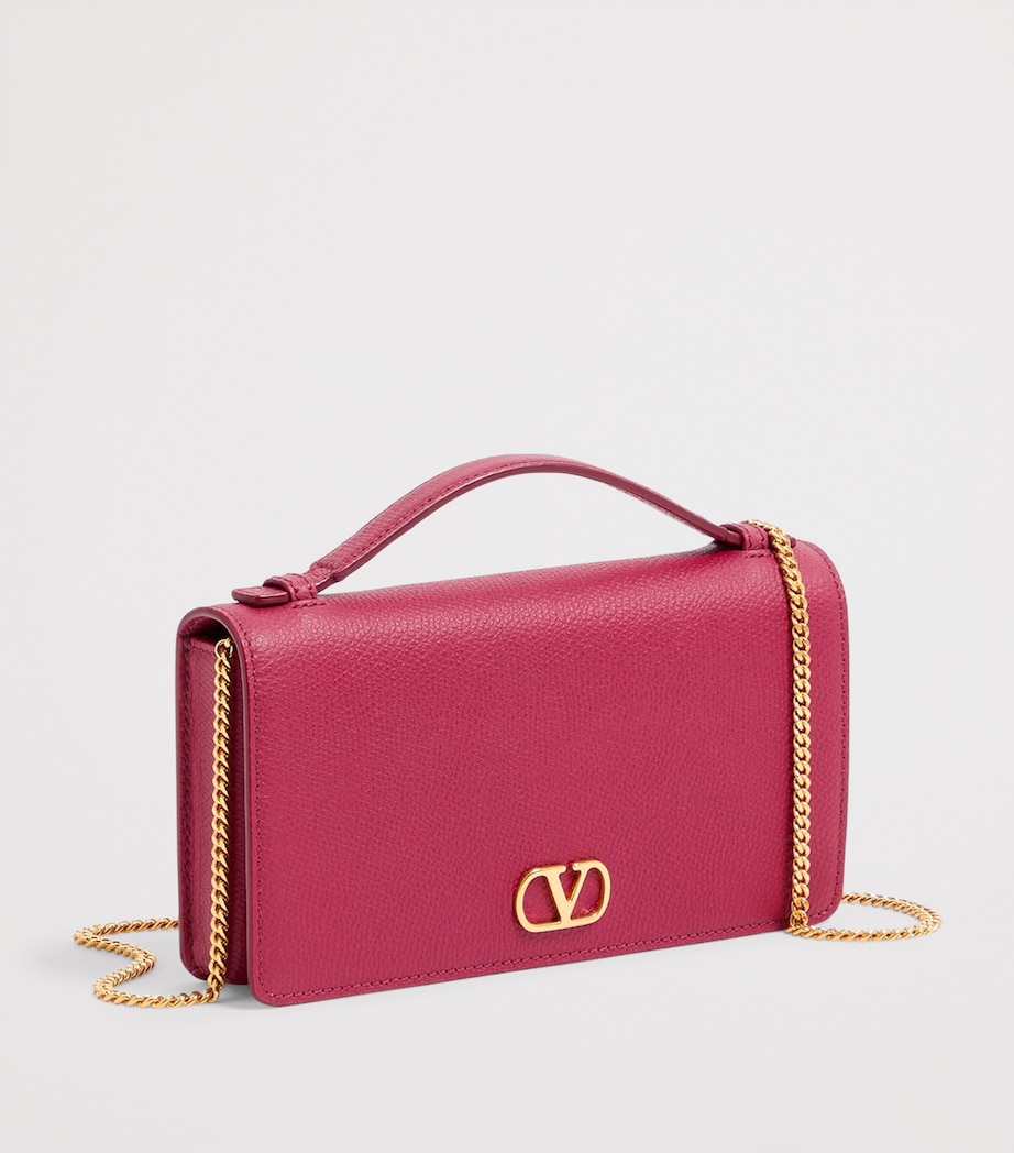 Valentino Garavani Leather Vlogo Signature Chain Wallet Image 2