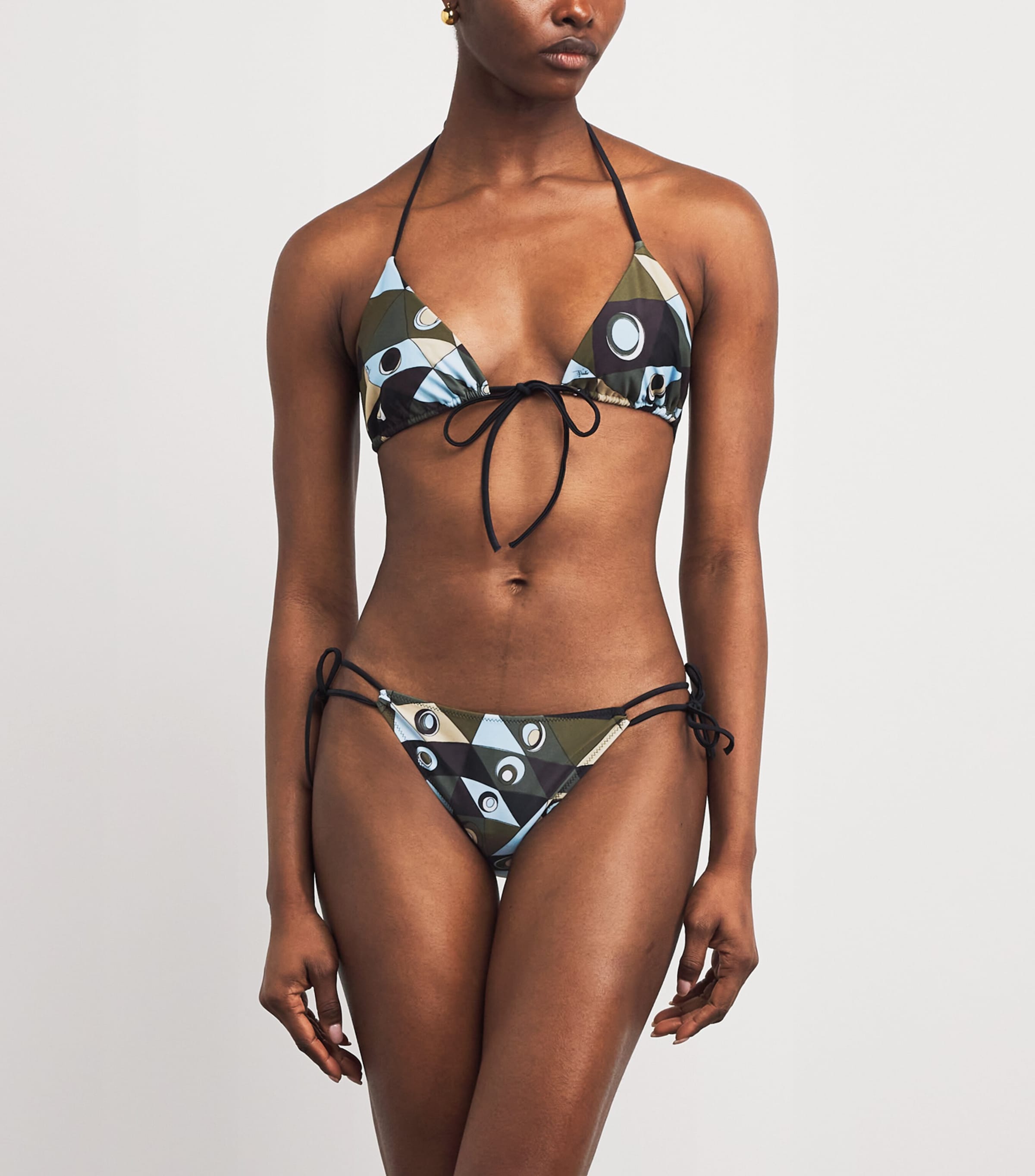 Occhi Triangle Bikini Top KHAKI BLUEP18 Image 2