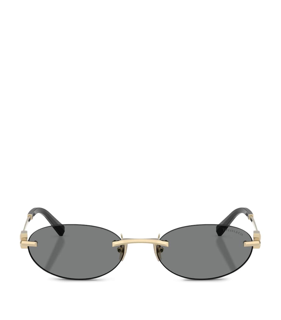 Tiffany & Co. Metal TF3119D Oval Sunglasses Gold Image 1
