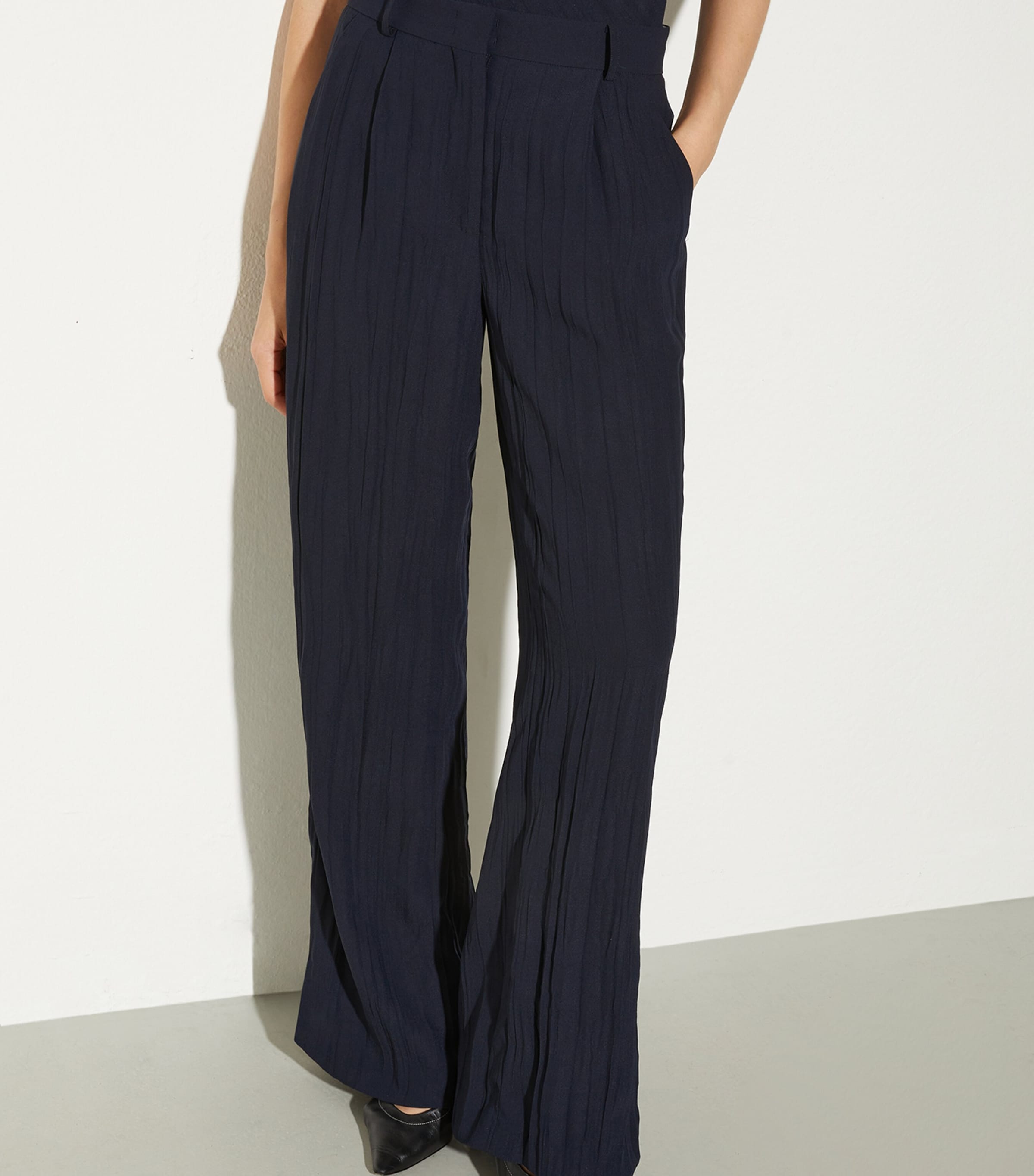 MAX&Co. Womens Pleated Trousers Midnightblue Image 5
