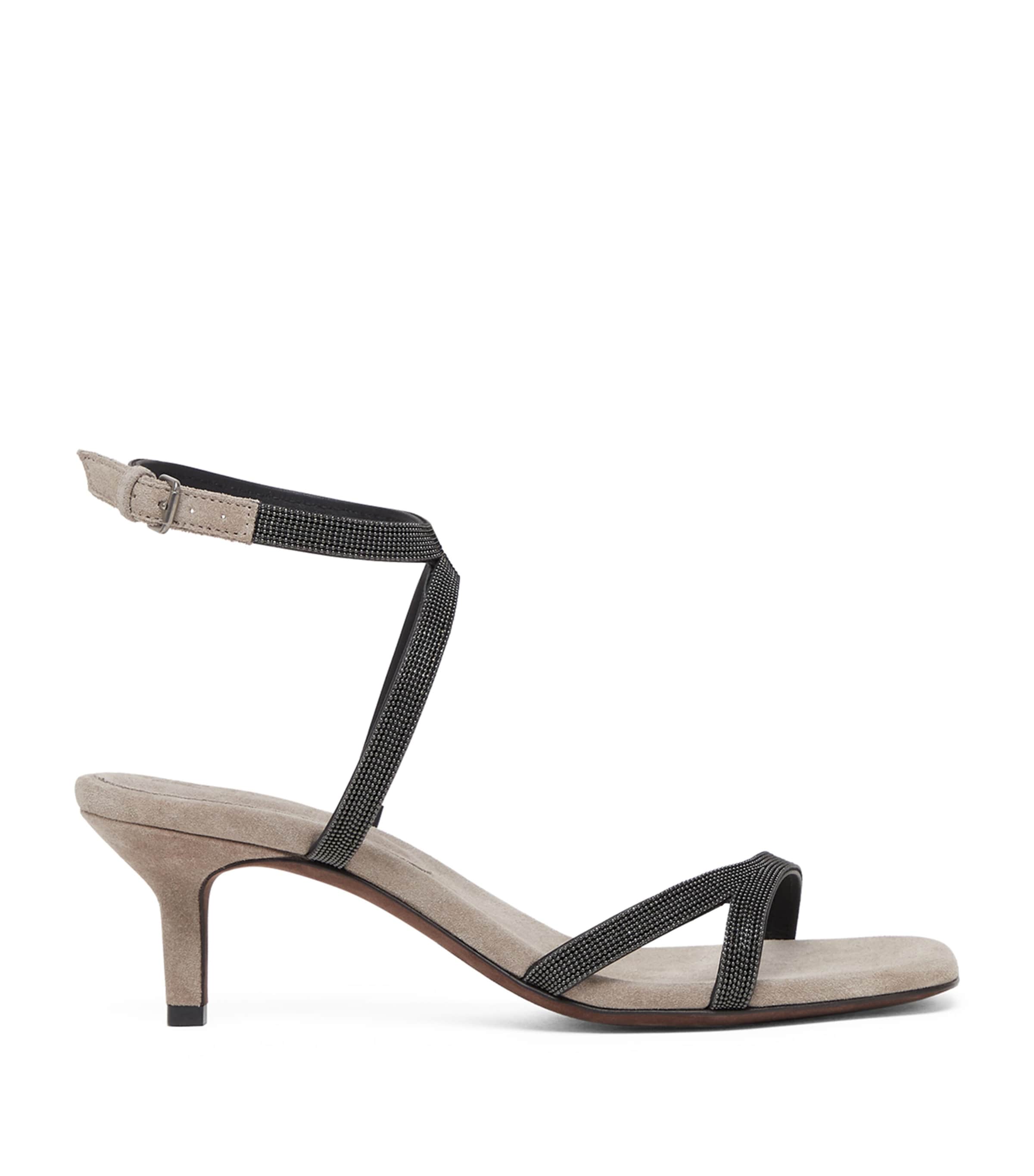 サンダル・ミュール BRUNELLO CUCINELLI 'Precious Strap' sandals Brunello Cucinelli Suede City Precious Strap Heeled Sandals