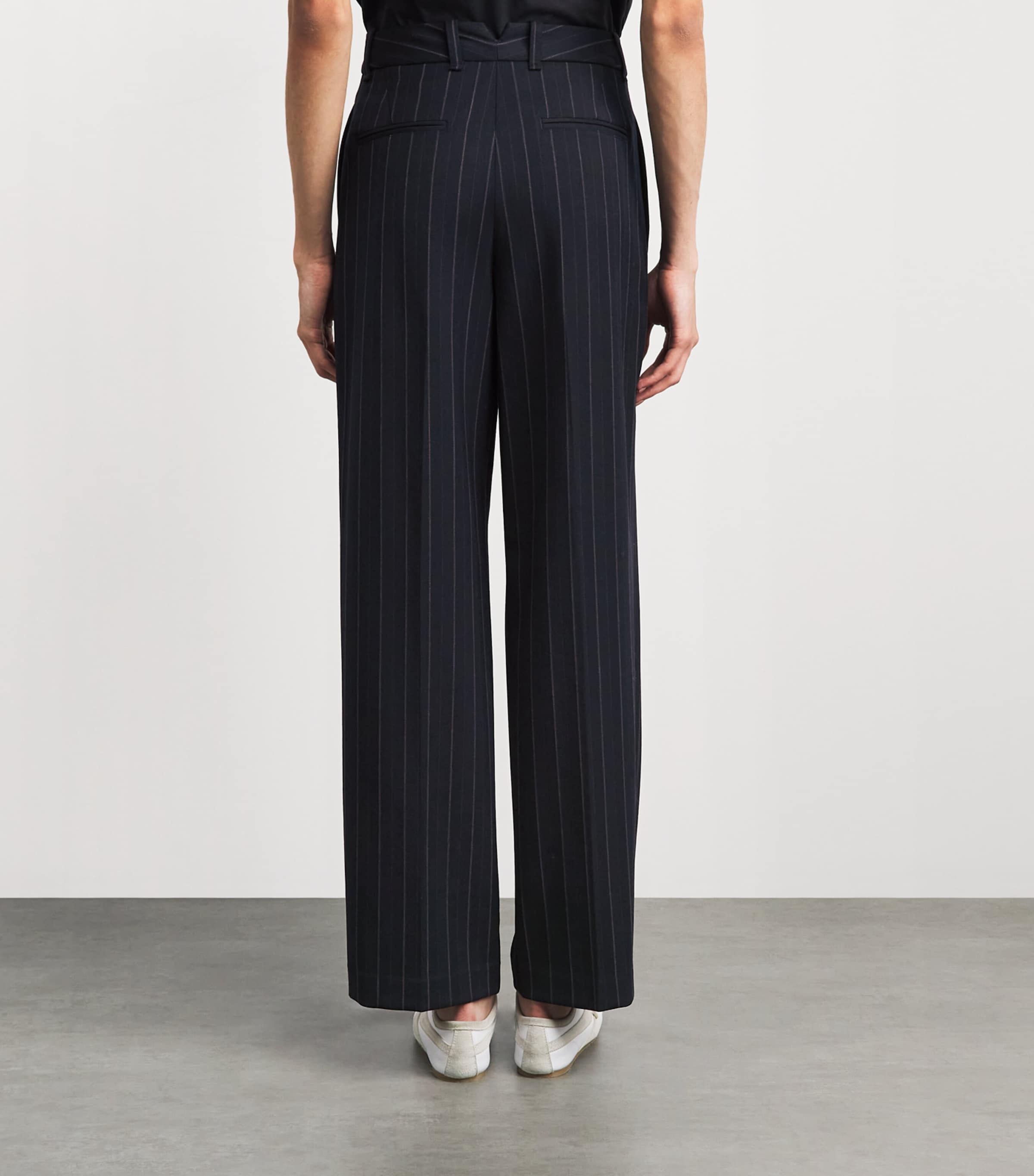 Rag & Bone Womens Pinstripe Wide-Leg Trousers Nvyst Image 5