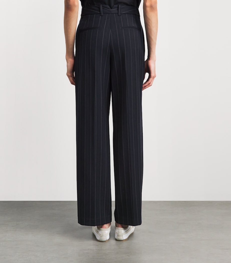 Rag & Bone Womens Pinstripe Wide-Leg Trousers Nvyst Image 5