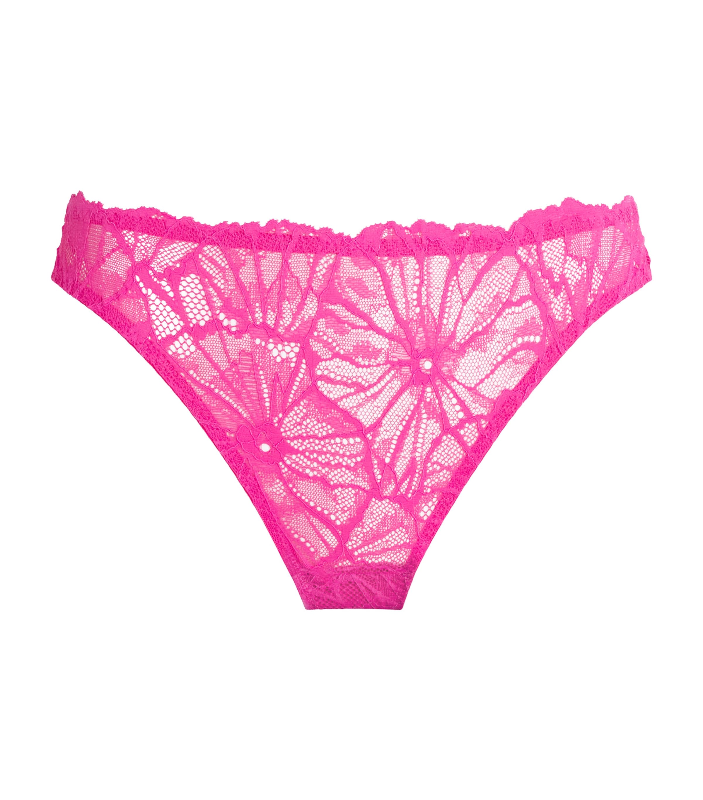 Dora Larsen Lace Flora Briefs In Pink