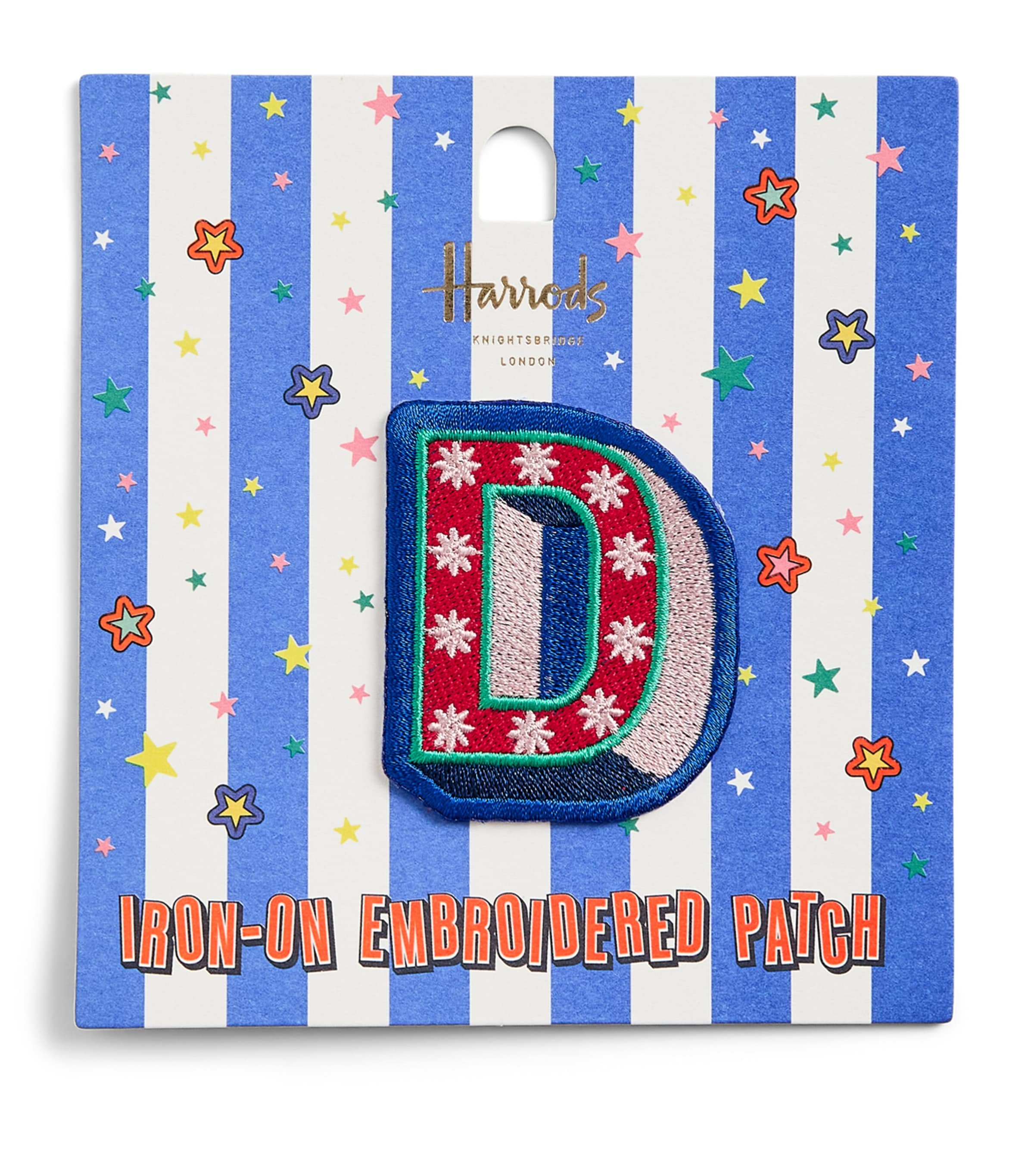 Harrods Alphabet Iron-On Embroidered Patch - D Image 1