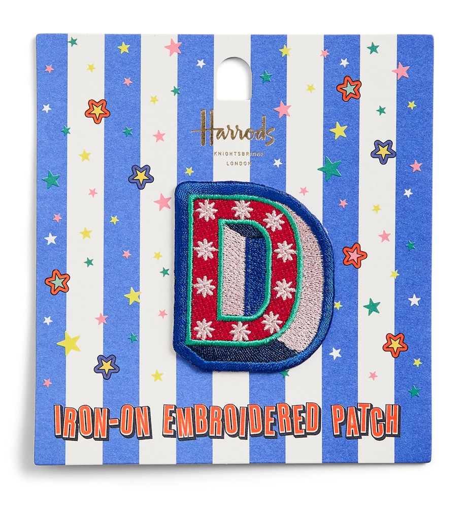Harrods Alphabet Iron-On Embroidered Patch - D Image 1