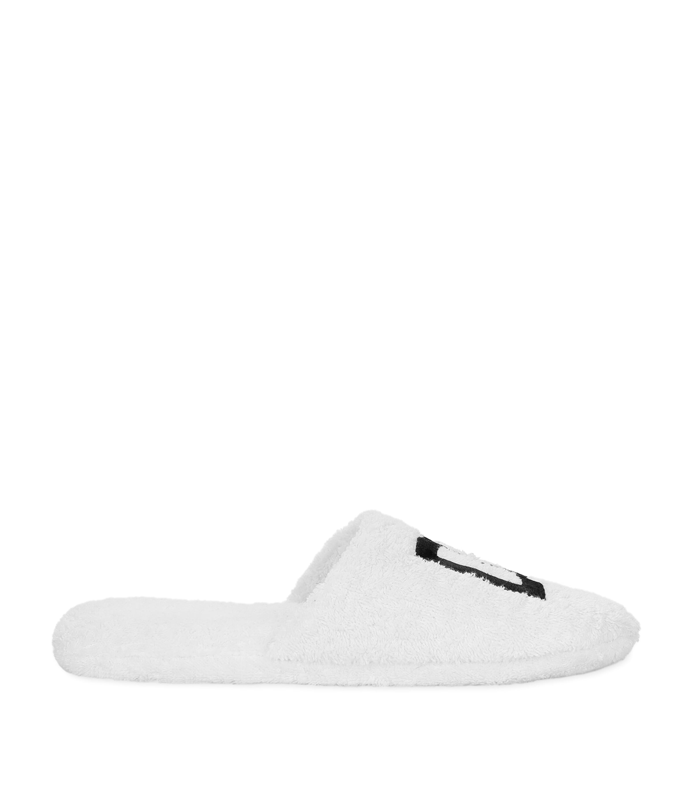 Dolce & Gabbana White Interlocking Dg Logo Slippers