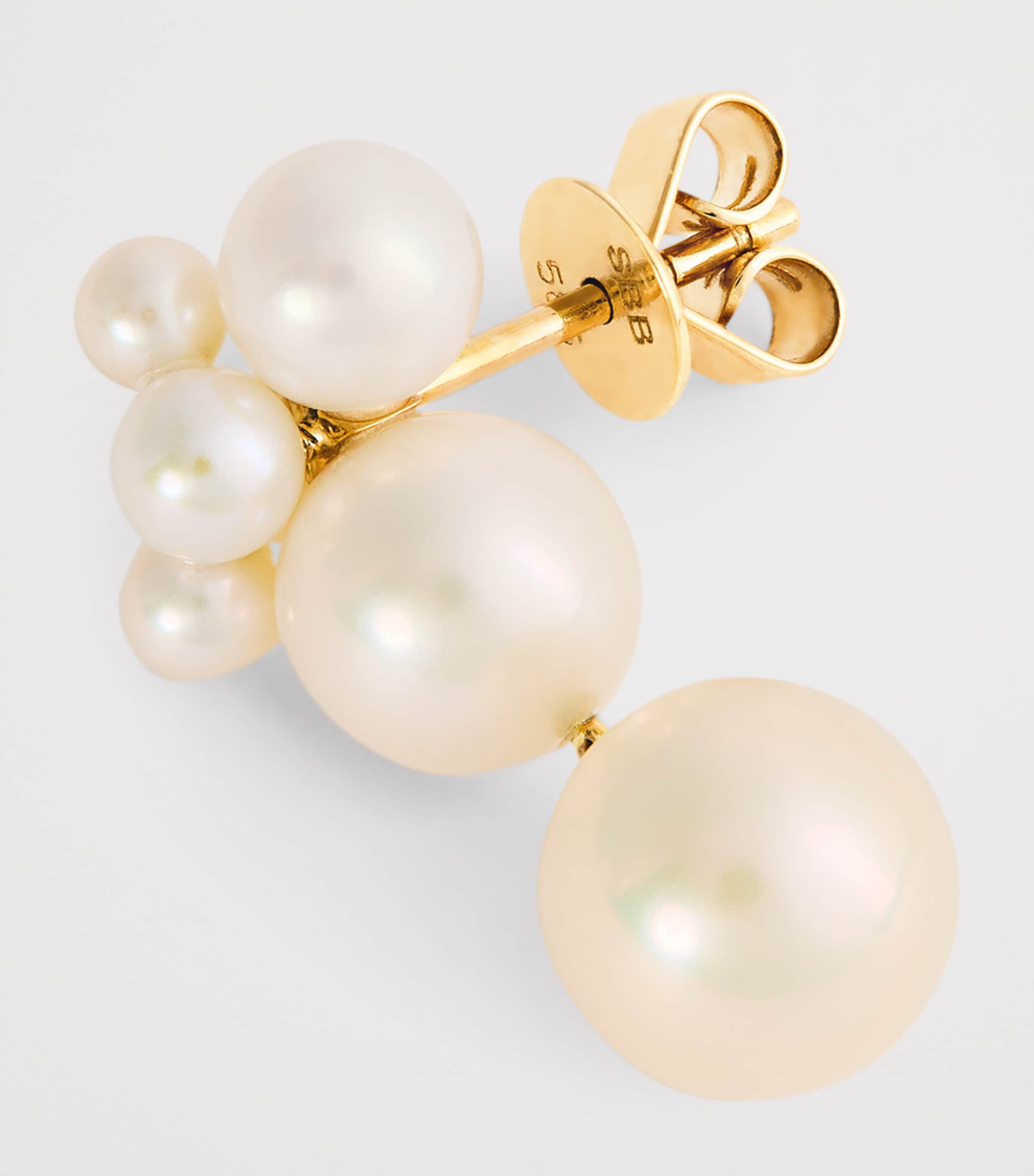 Yellow Gold and Pearl Bisou Perle Single Earring YELLOW GOLD Image 5